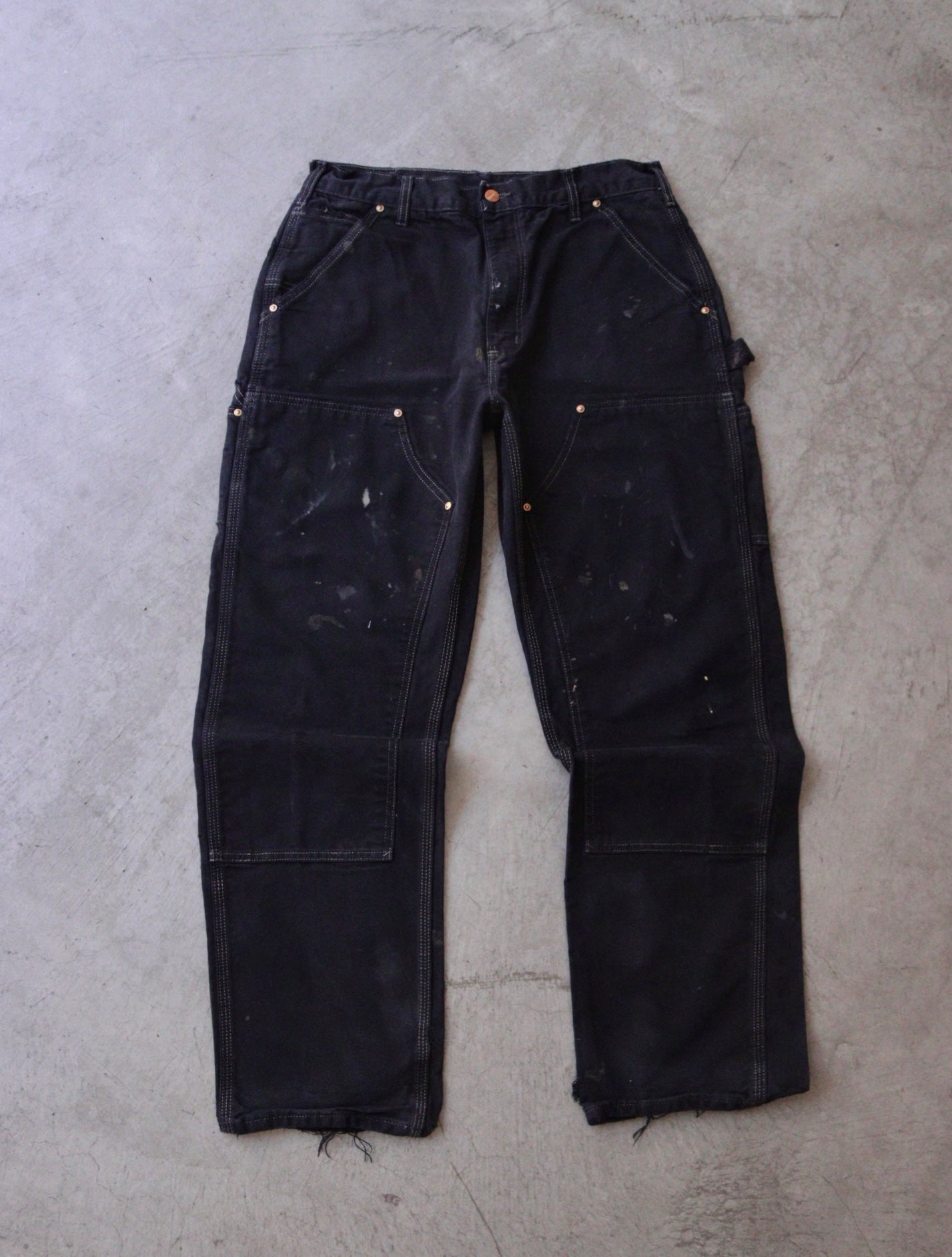 CARHARTT OVERDYED DOUBLE KNEE WORK PANTS