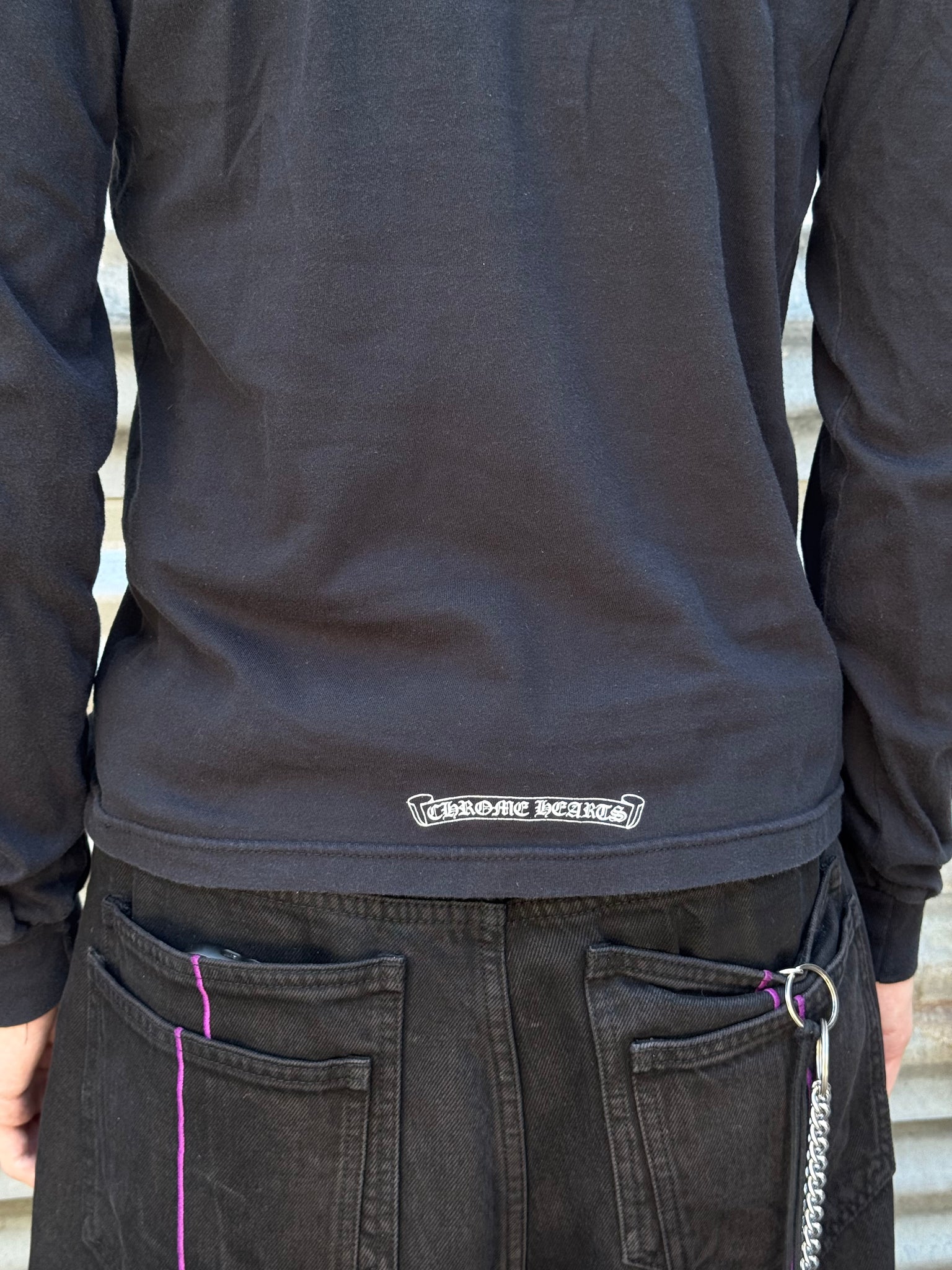 1990S CHROME HEARTS U.S.A BACK LOGO L/S TEE