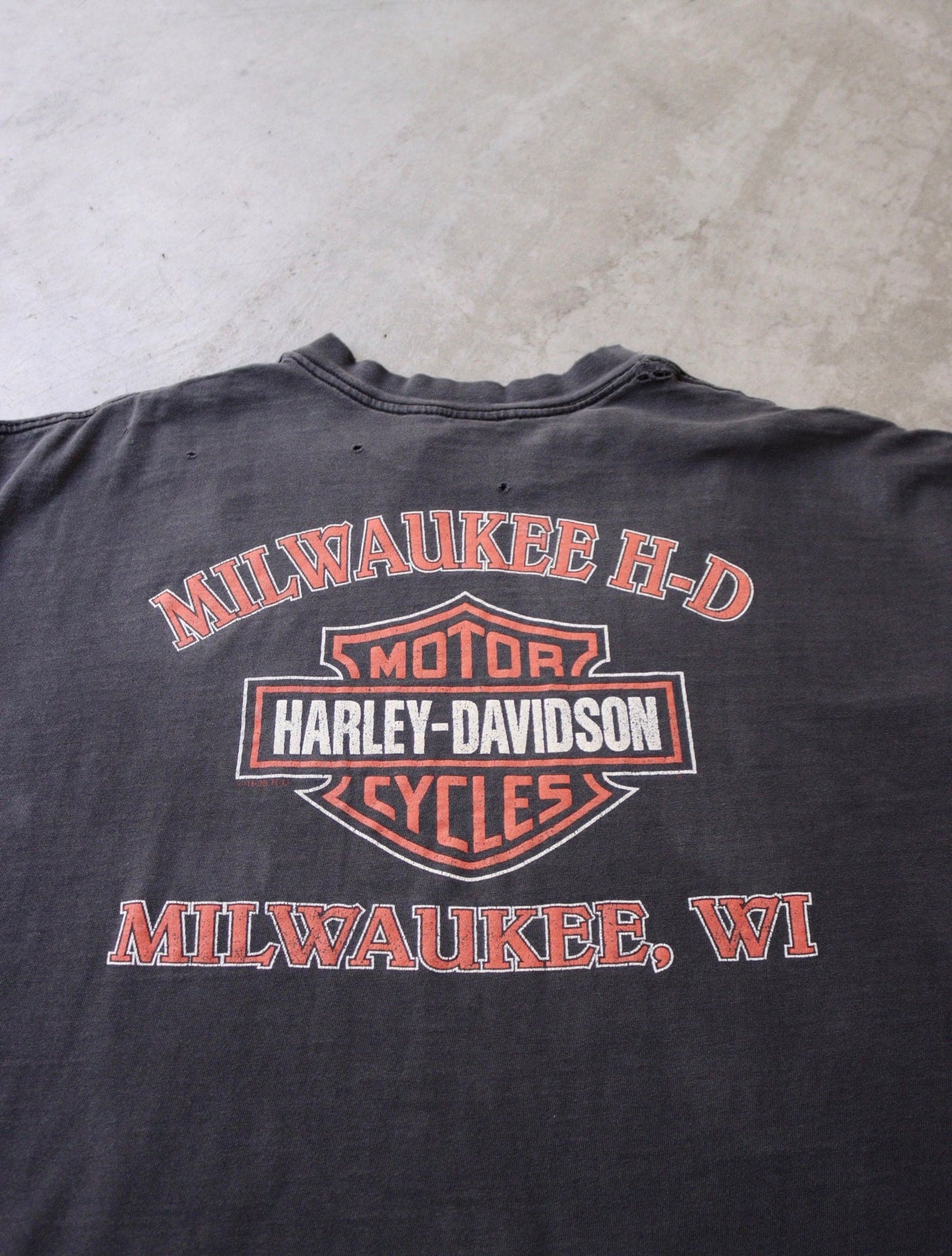 1990S DISTRESSED FADED HARLEY DAVIDSON TEE