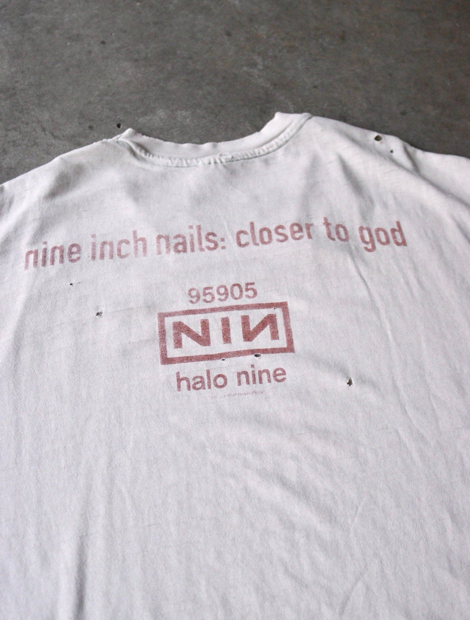 1990S NINE INCH NAILS 'CLOSER TO GOD' BAND TEE