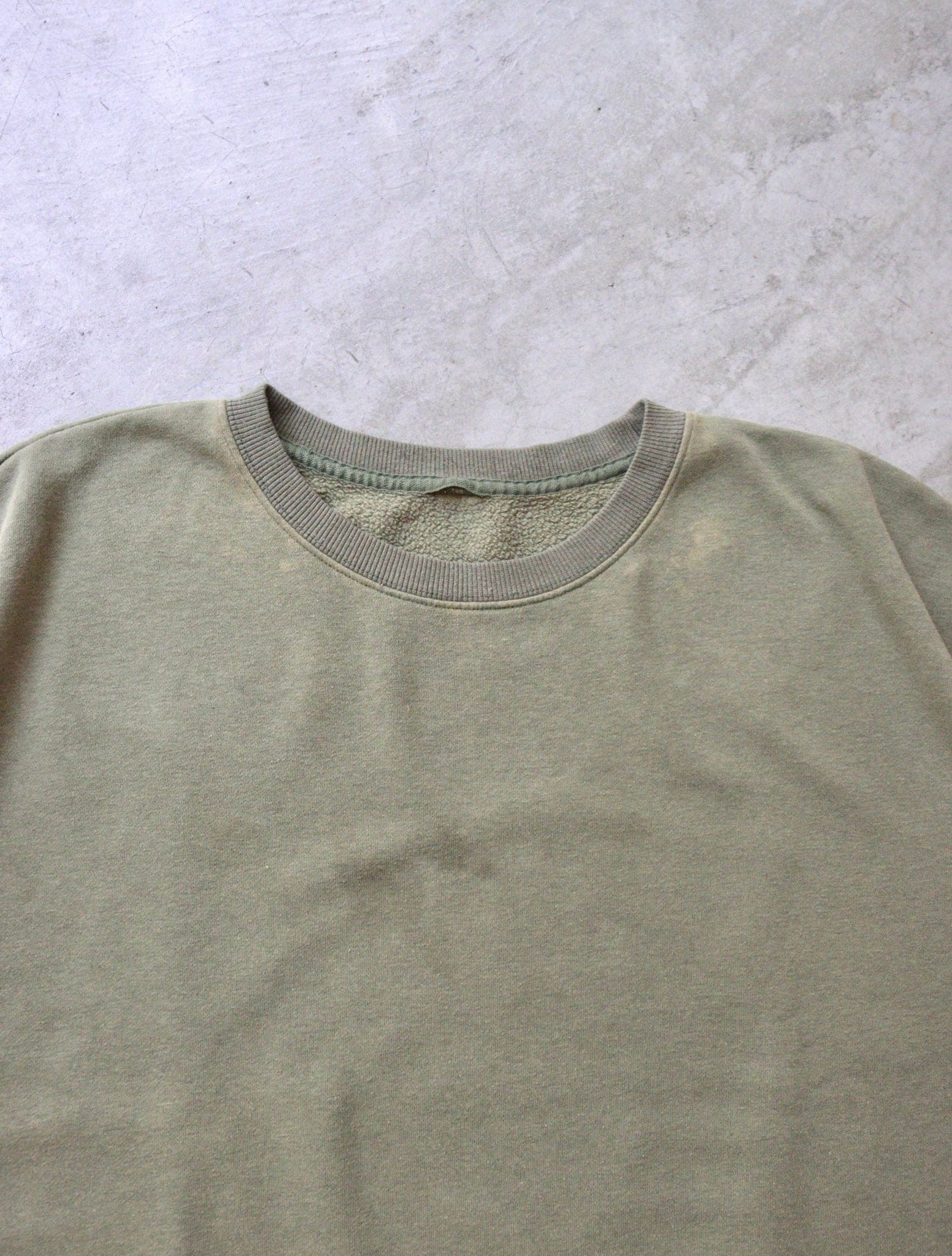 1990S FADED GREEN TWO TONE SWEATSHIRT