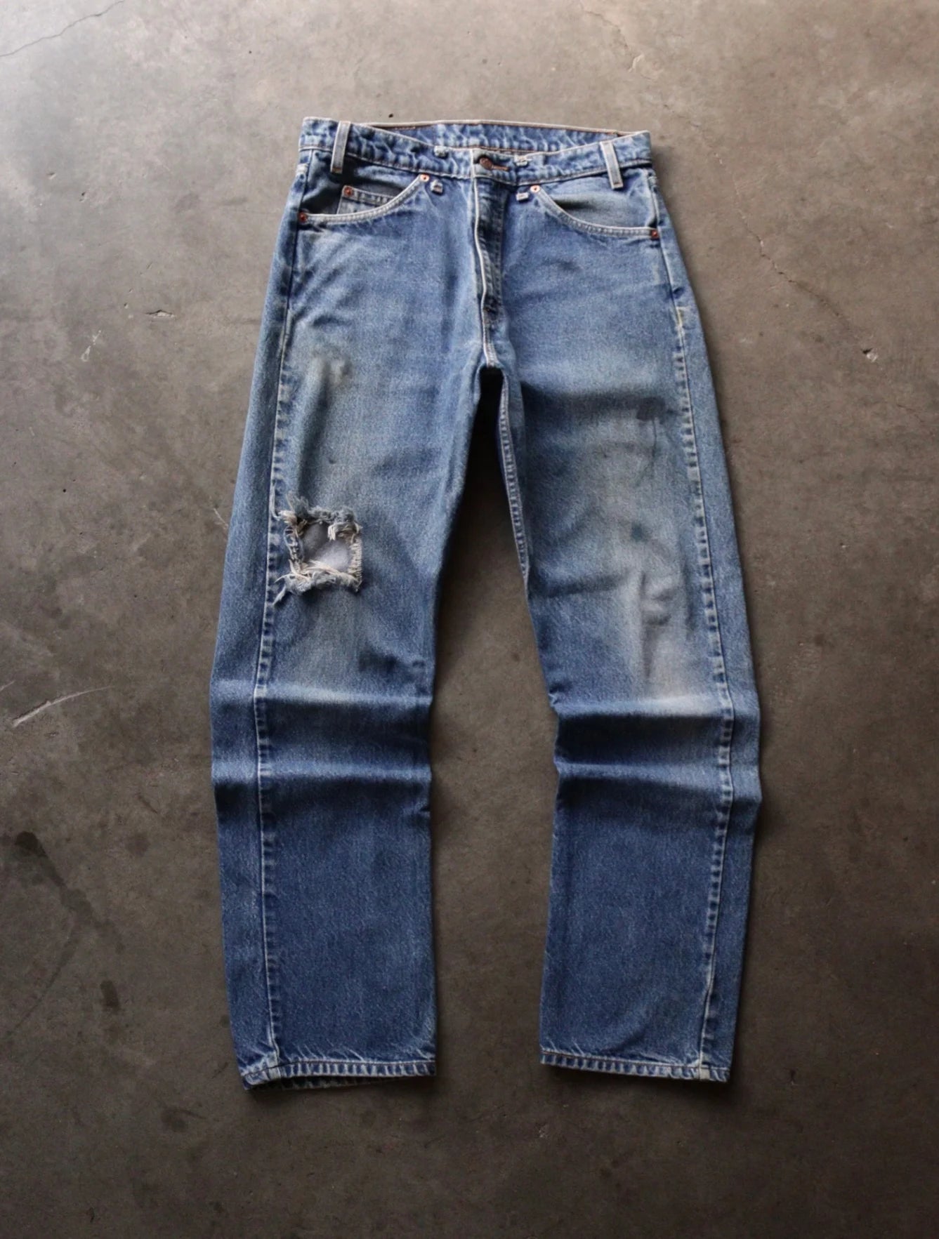 1990S ORANGE TAB LEVI'S 505 DENIM PANTS