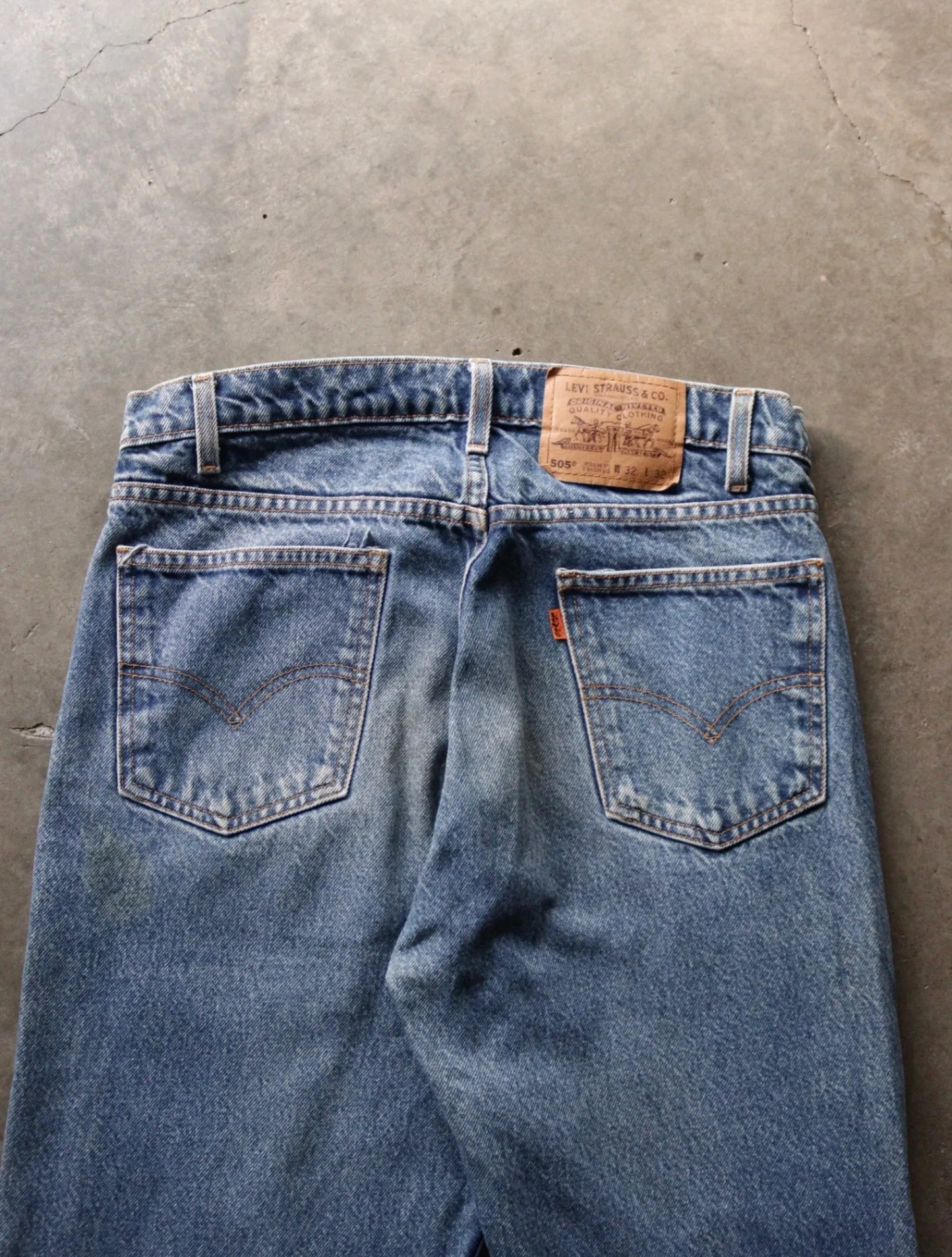 1990S ORANGE TAB LEVI'S 505 DENIM PANTS