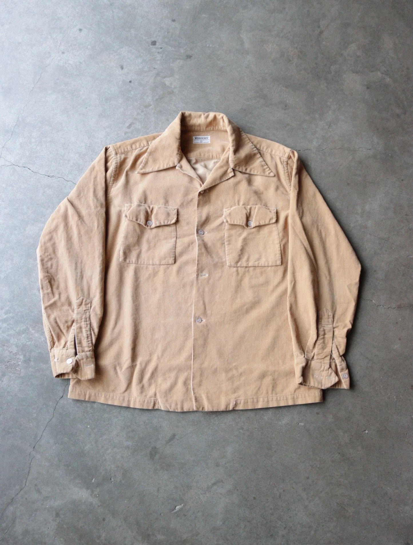 1970S BEIGE CORD SHIRT