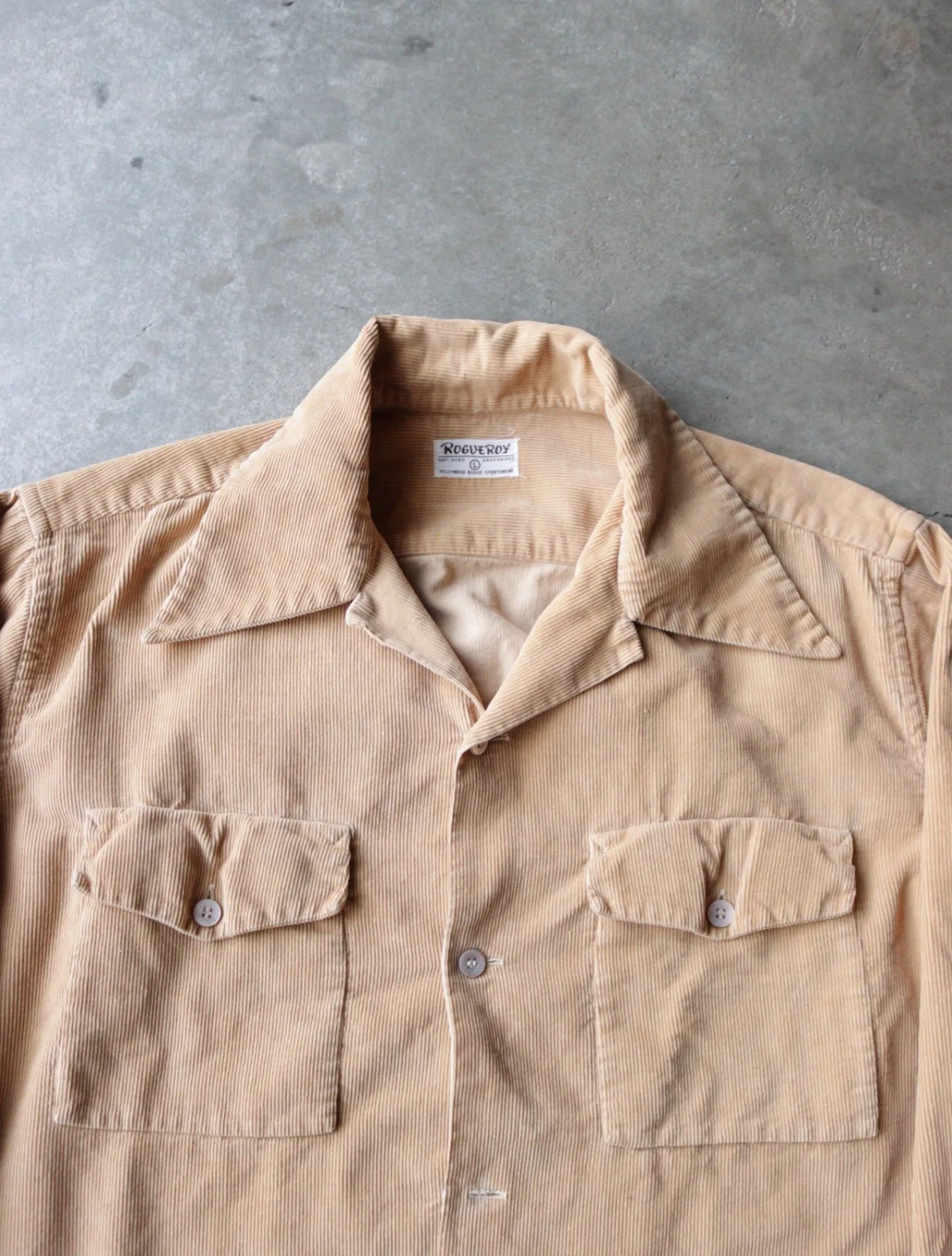 1970S BEIGE CORD SHIRT