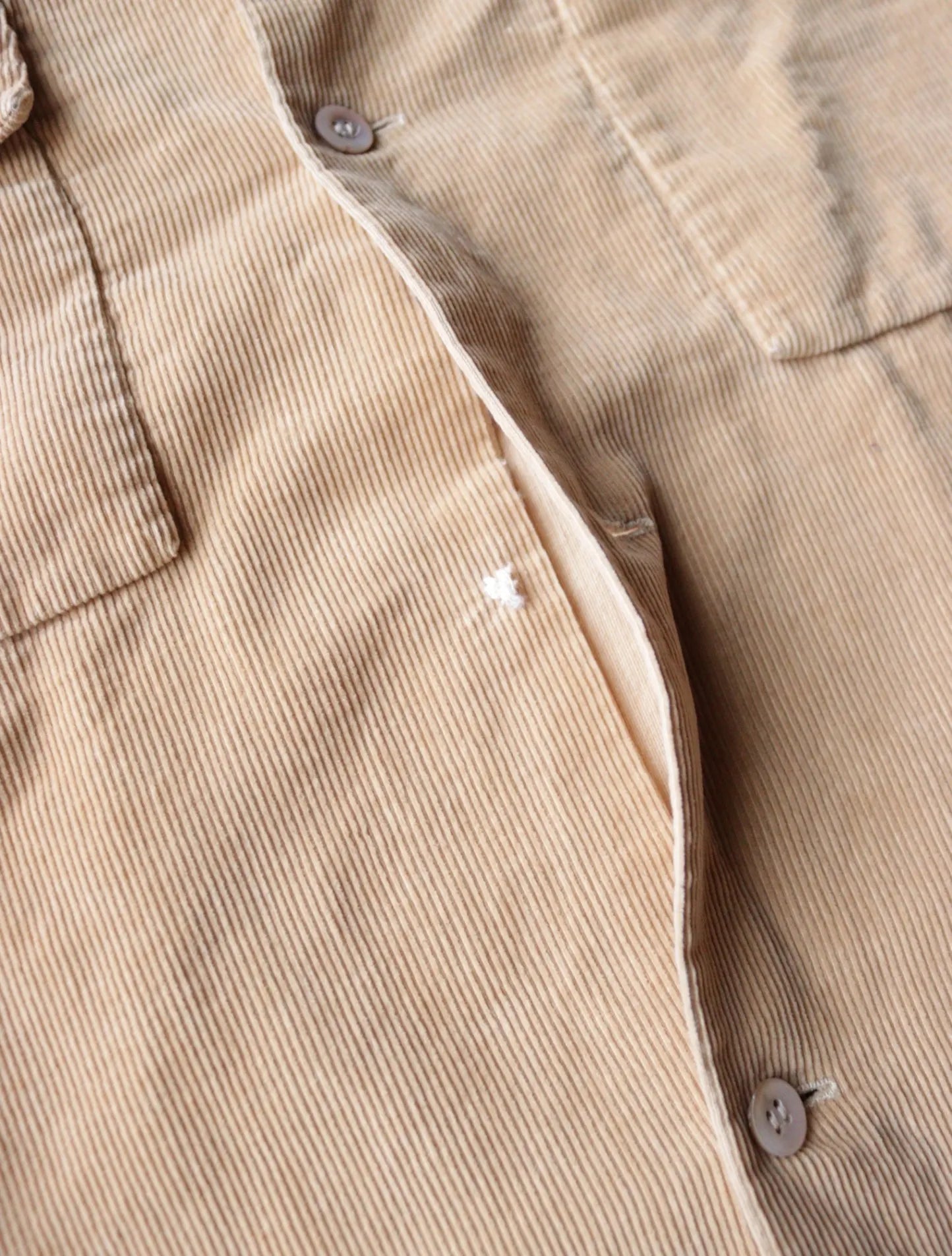 1970S BEIGE CORD SHIRT