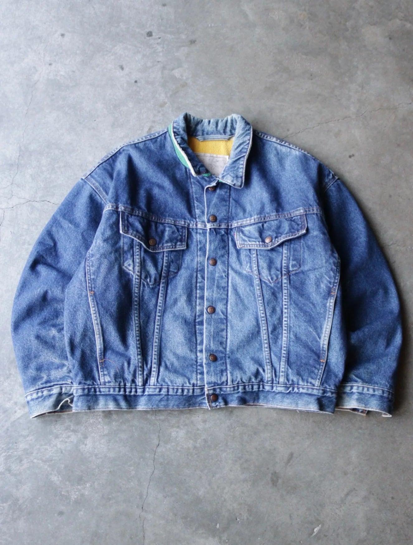 1990S LEVIS COLOR BLOCK DENIM JACKET