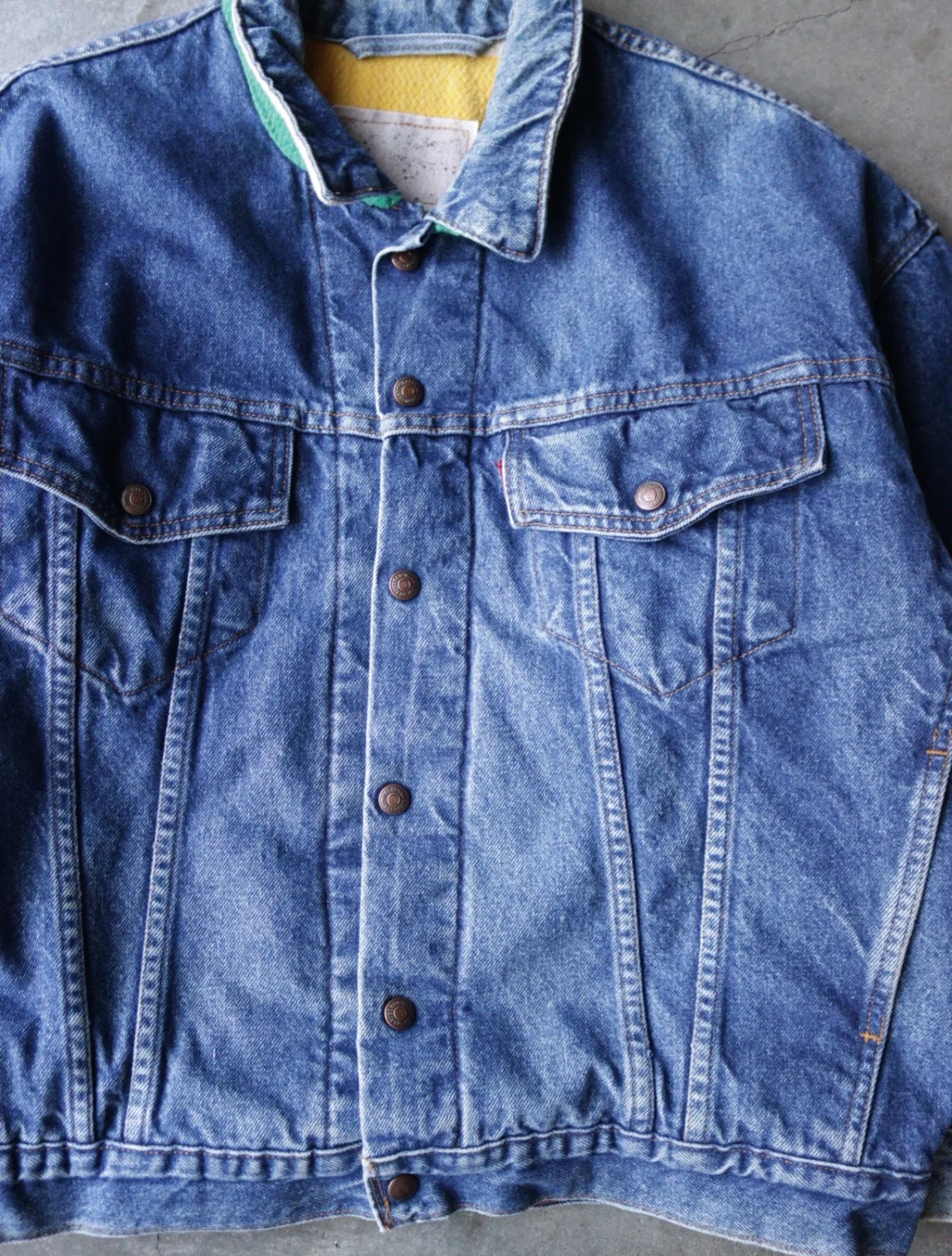 1990S LEVIS COLOR BLOCK DENIM JACKET