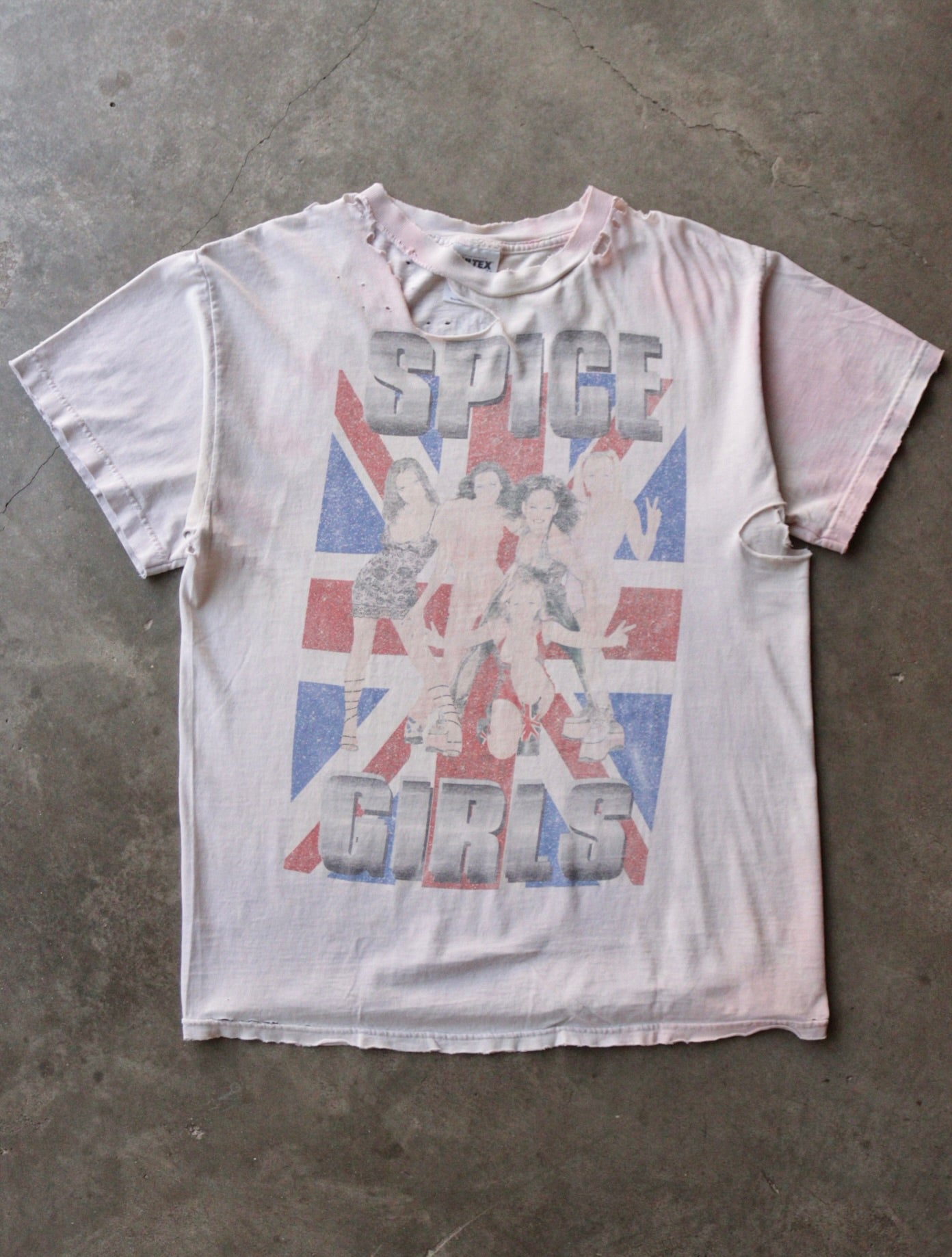 1990S THRASHED SPICE GIRLS BAND TEE