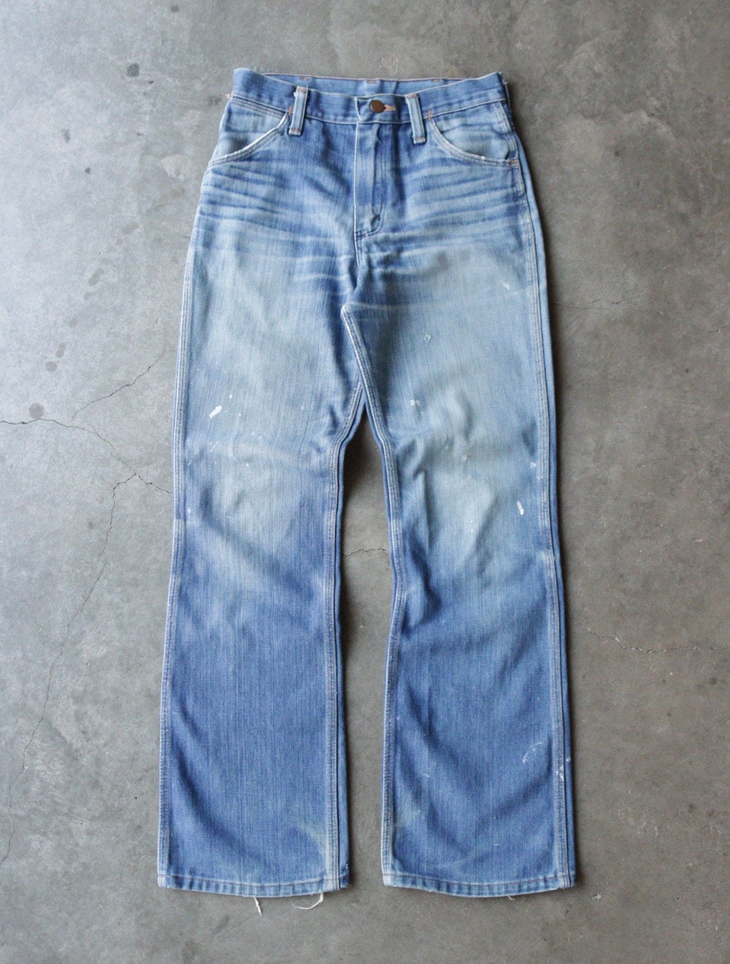 1980S WRANGLER BORO PATCHED DENIM FLARE PANTS