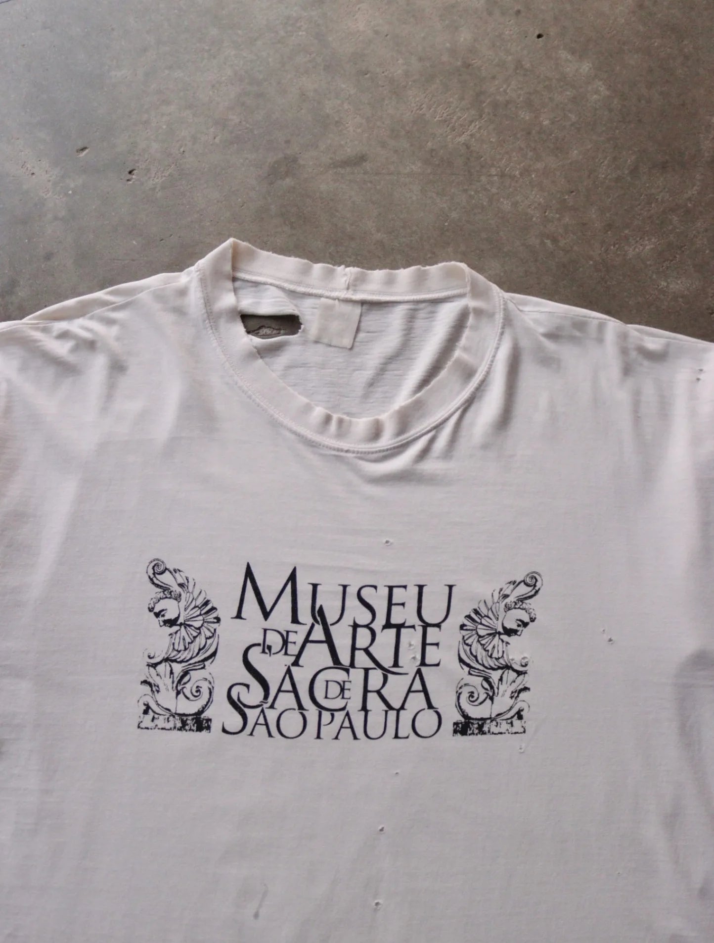 1990S DISTRESSED MUSEU DE ARTE SAC DE RA SAO PAULO TEE