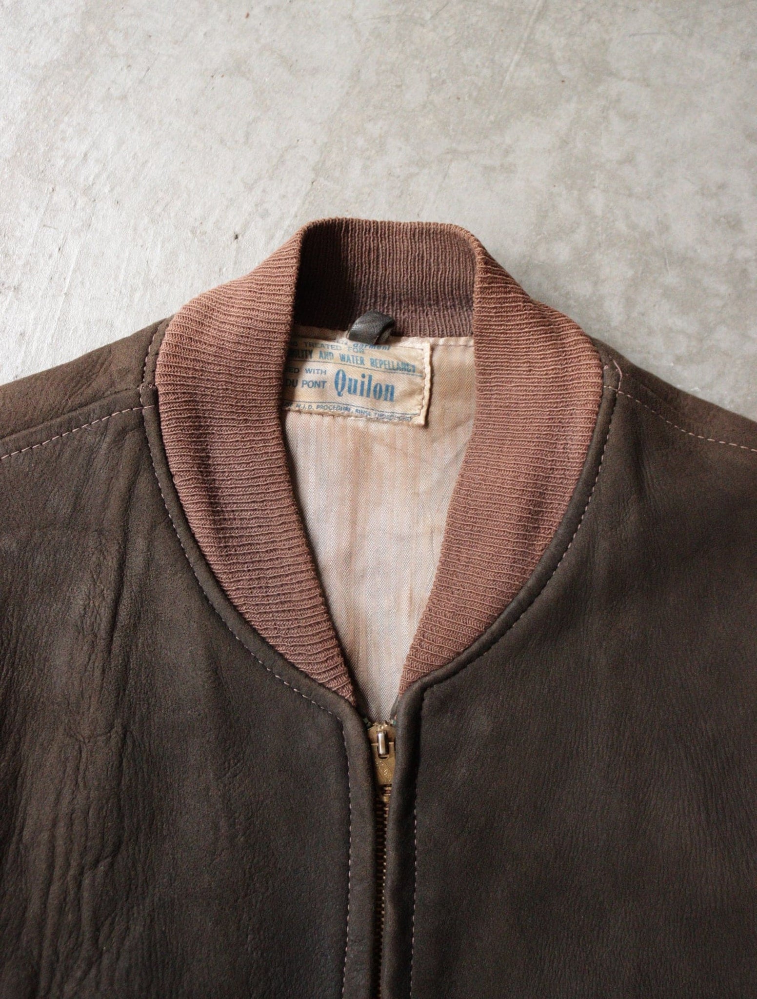1950S CRINKLED SUEDE LEATHER JACKET