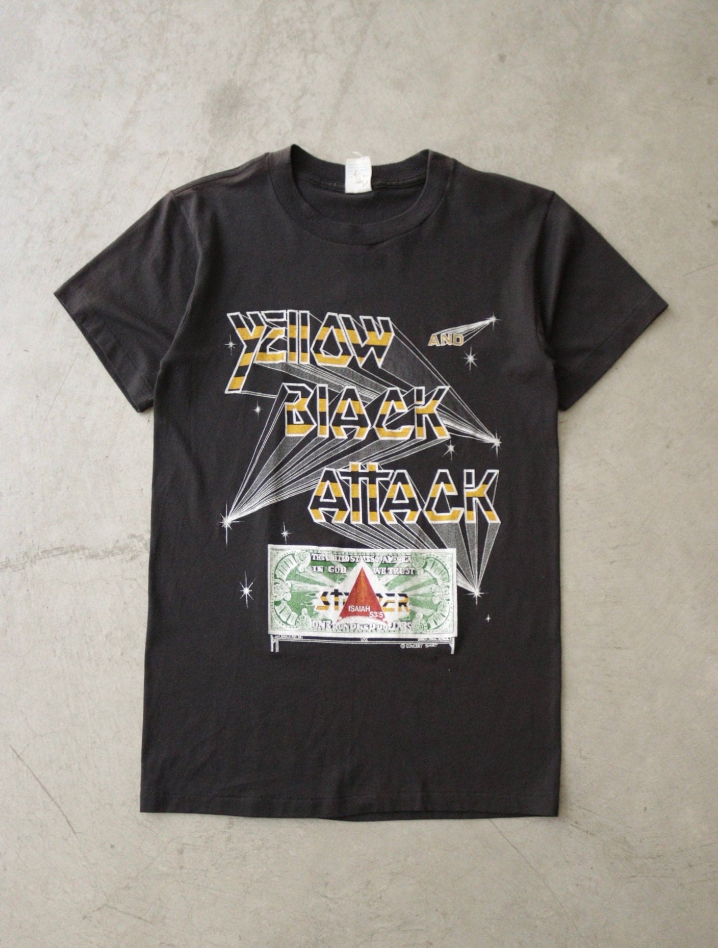 1980S STRYPER 'YELLOW BLACK ATTACK' BAND TEE