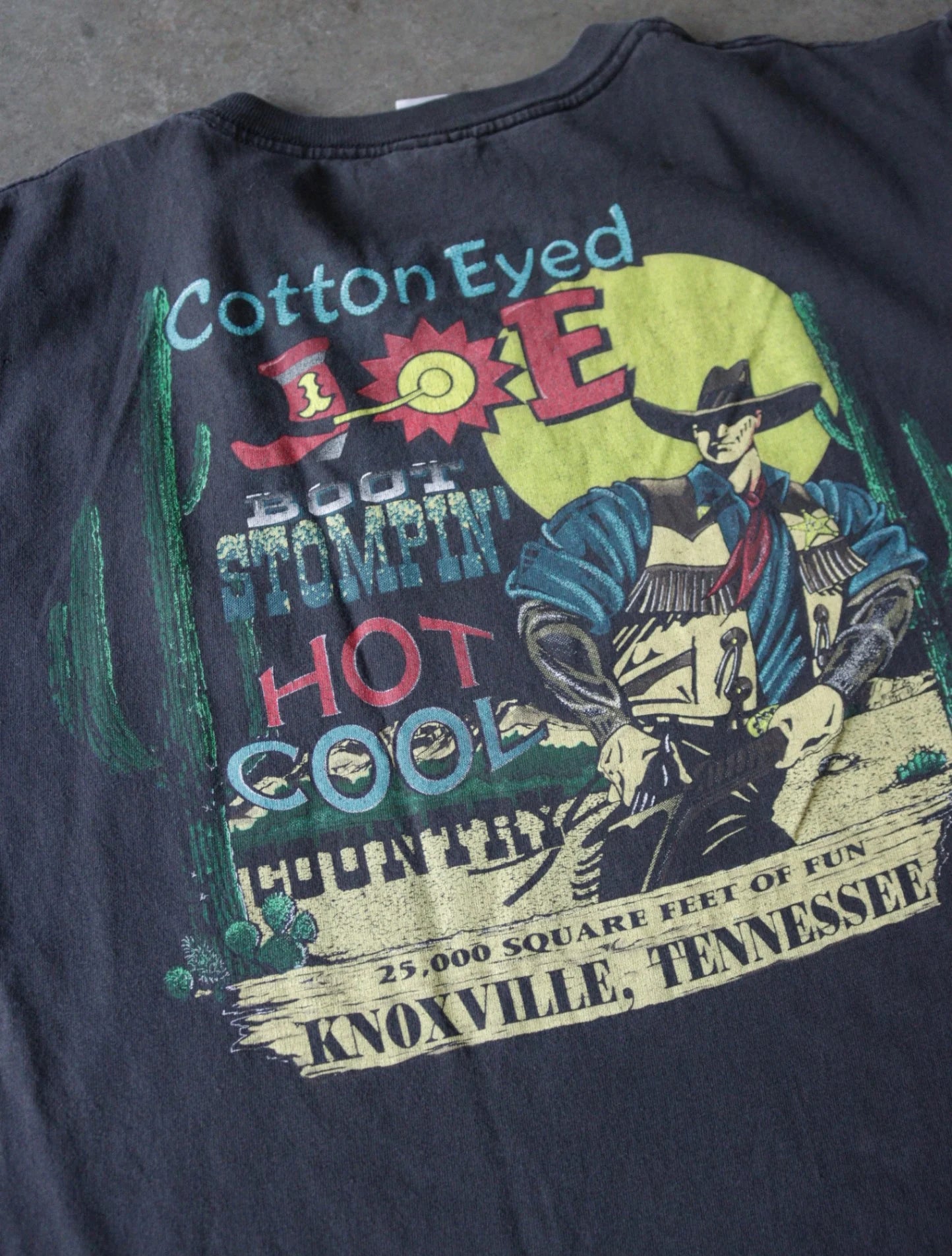 1990S FADED DISTRESSED COTTON EYED JOE TEE