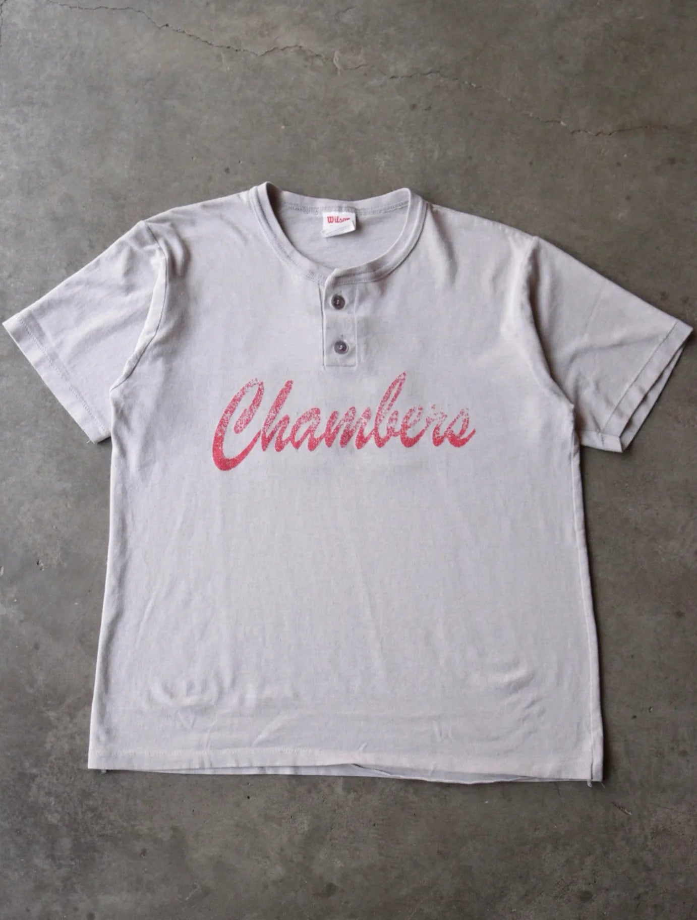 1990S CHAMBERS 1/4 BUTTON TEE