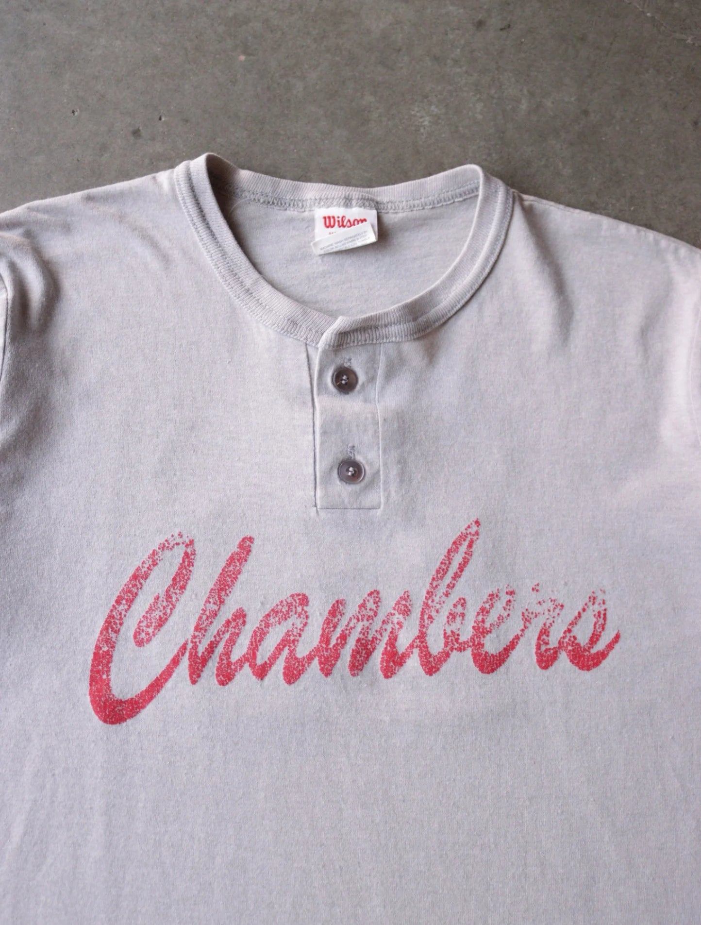 1990S CHAMBERS 1/4 BUTTON TEE