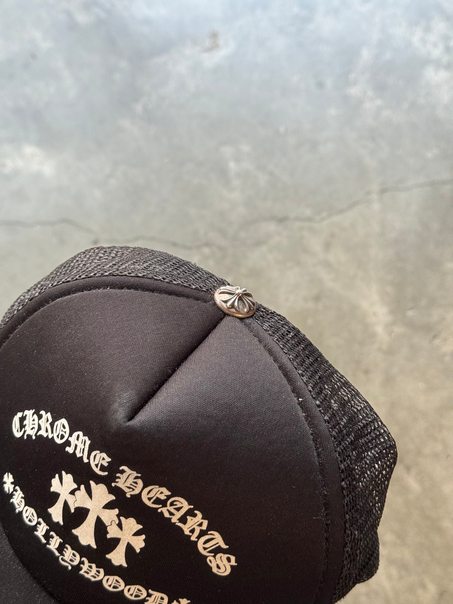 2000S CHROME HEARTS TRIPLE CROSS TRUCKER HAT