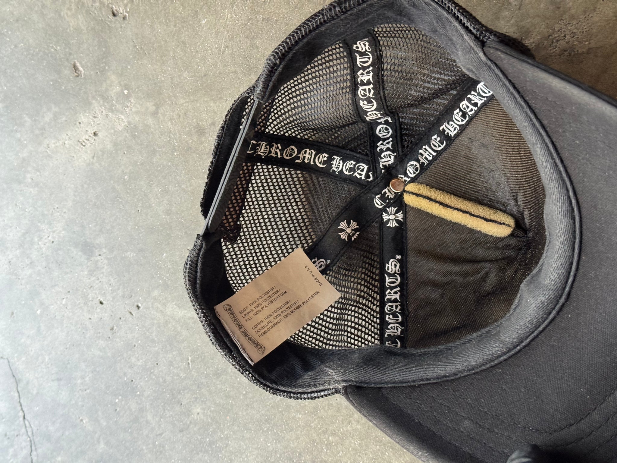 2000S CHROME HEARTS TRIPLE CROSS TRUCKER HAT