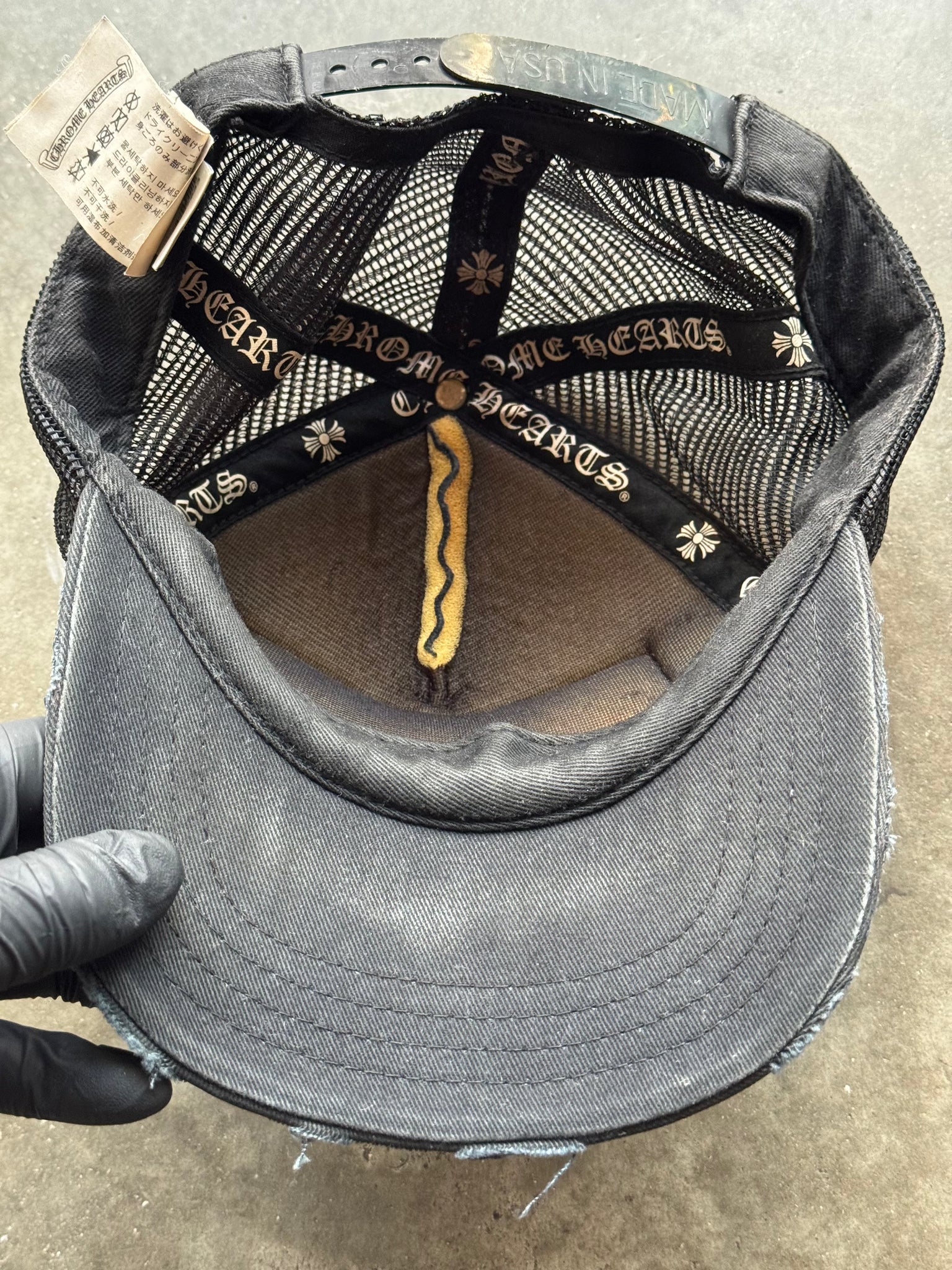 2000S CHROME HEARTS F*CK DISTRESSED FADED HAT
