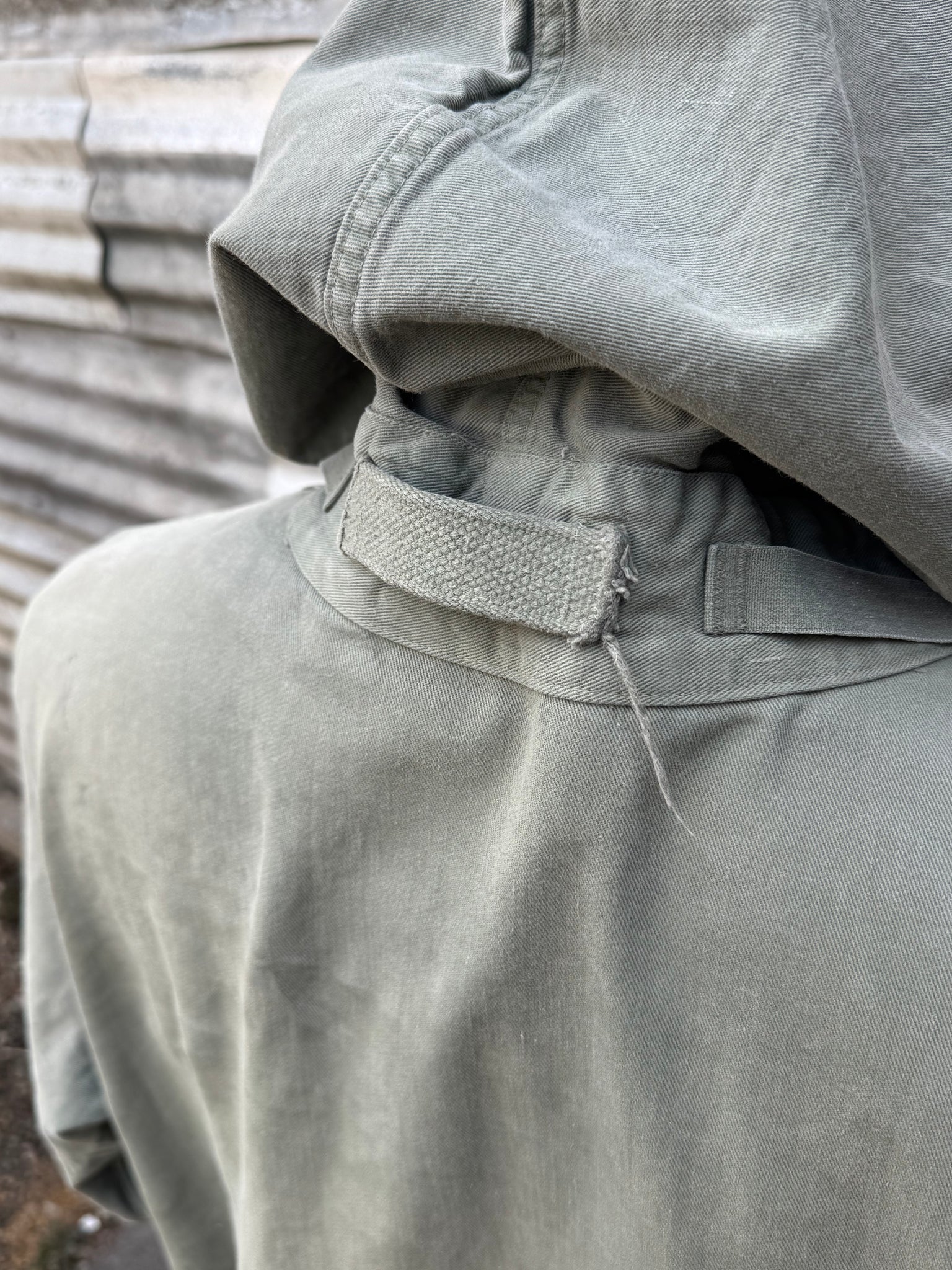 1940S WWII USN FADED GREEN GUNNER SMOCK JACKET