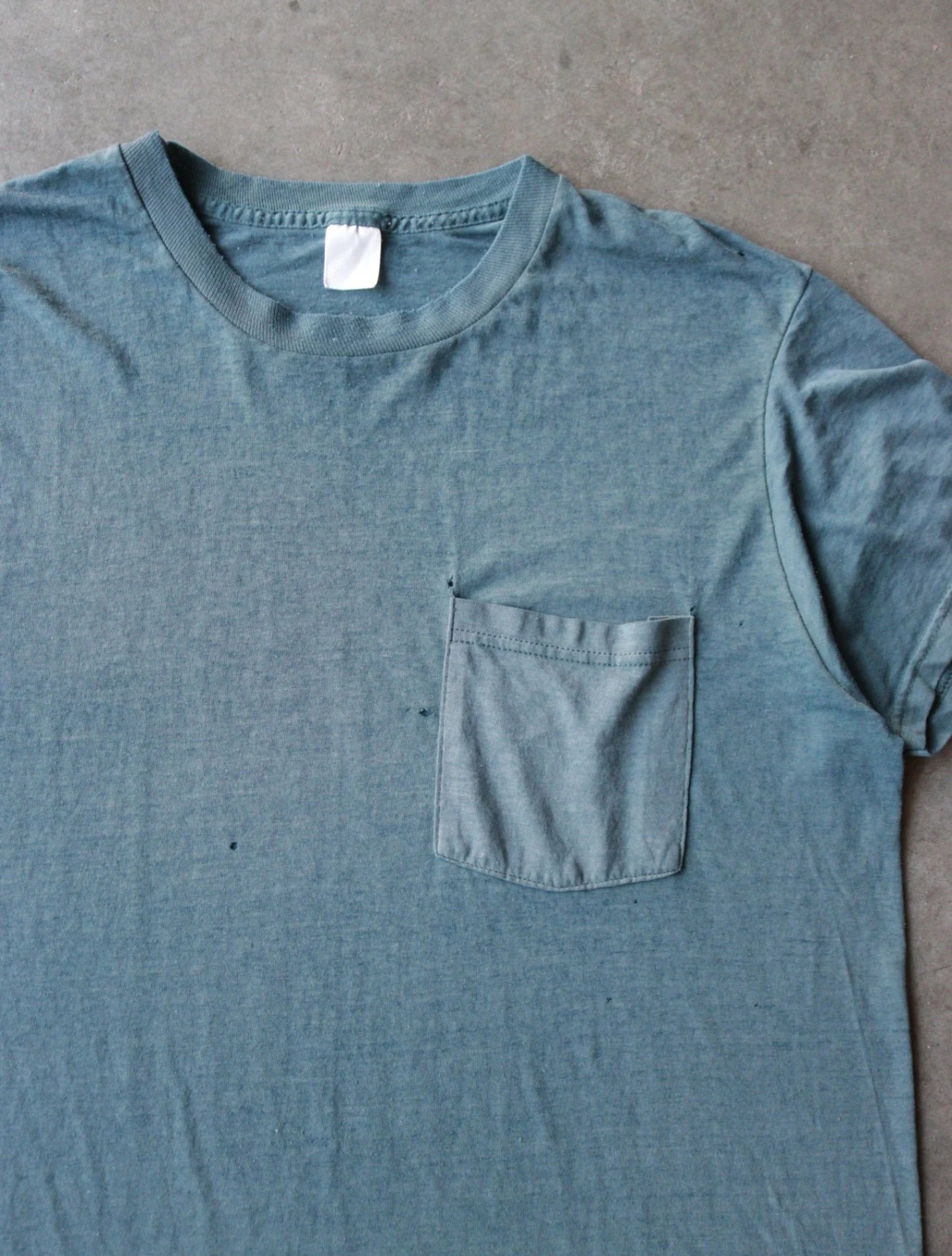 1980S GREEN/BLUE POCKET TEE