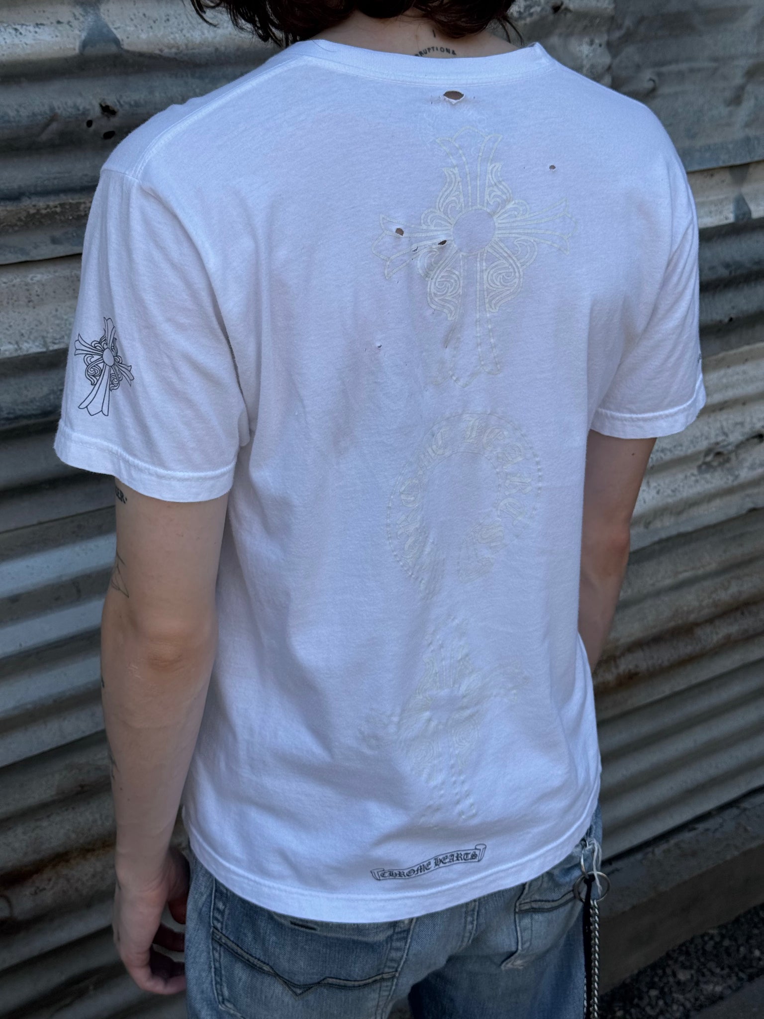 1990S CHROME HEARTS TONAL CROSS TEE