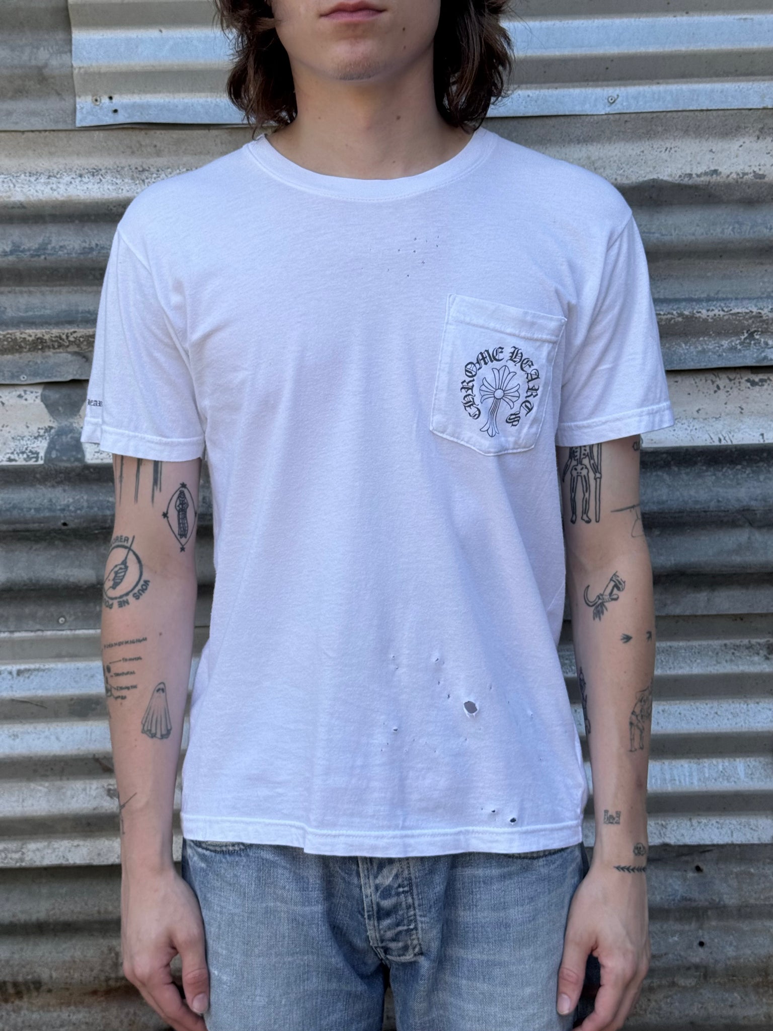 1990S CHROME HEARTS TONAL CROSS TEE