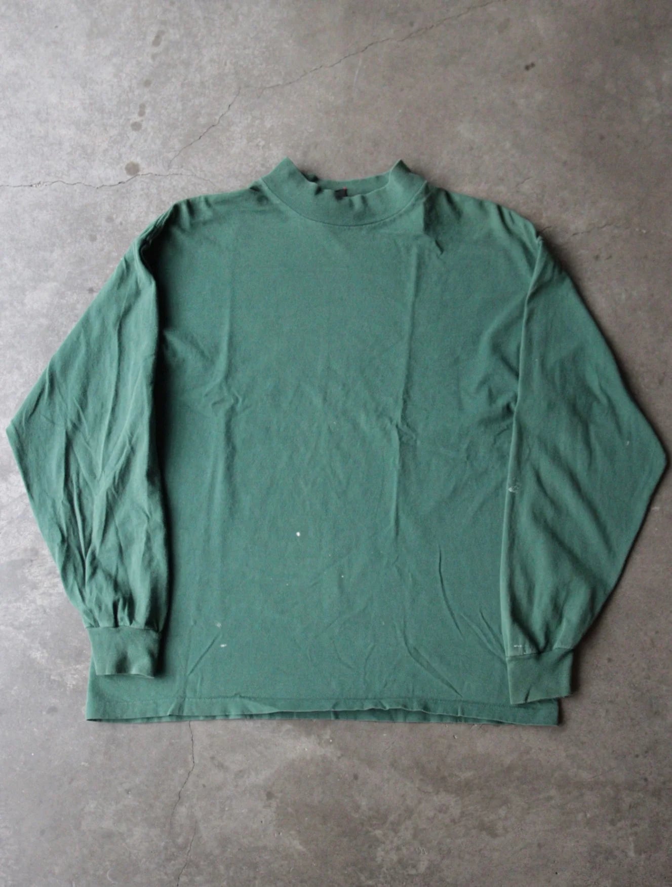 1990S GREEN MOCK NECK L/S TEE