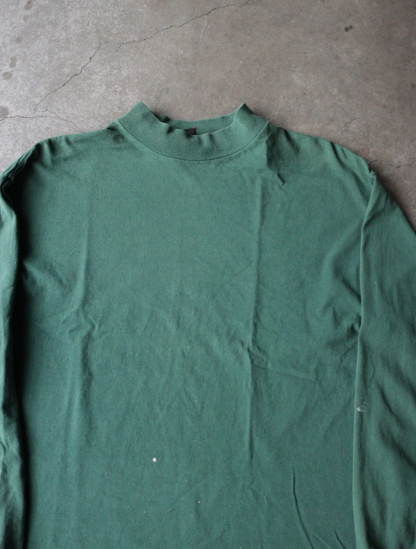 1990S GREEN MOCK NECK L/S TEE