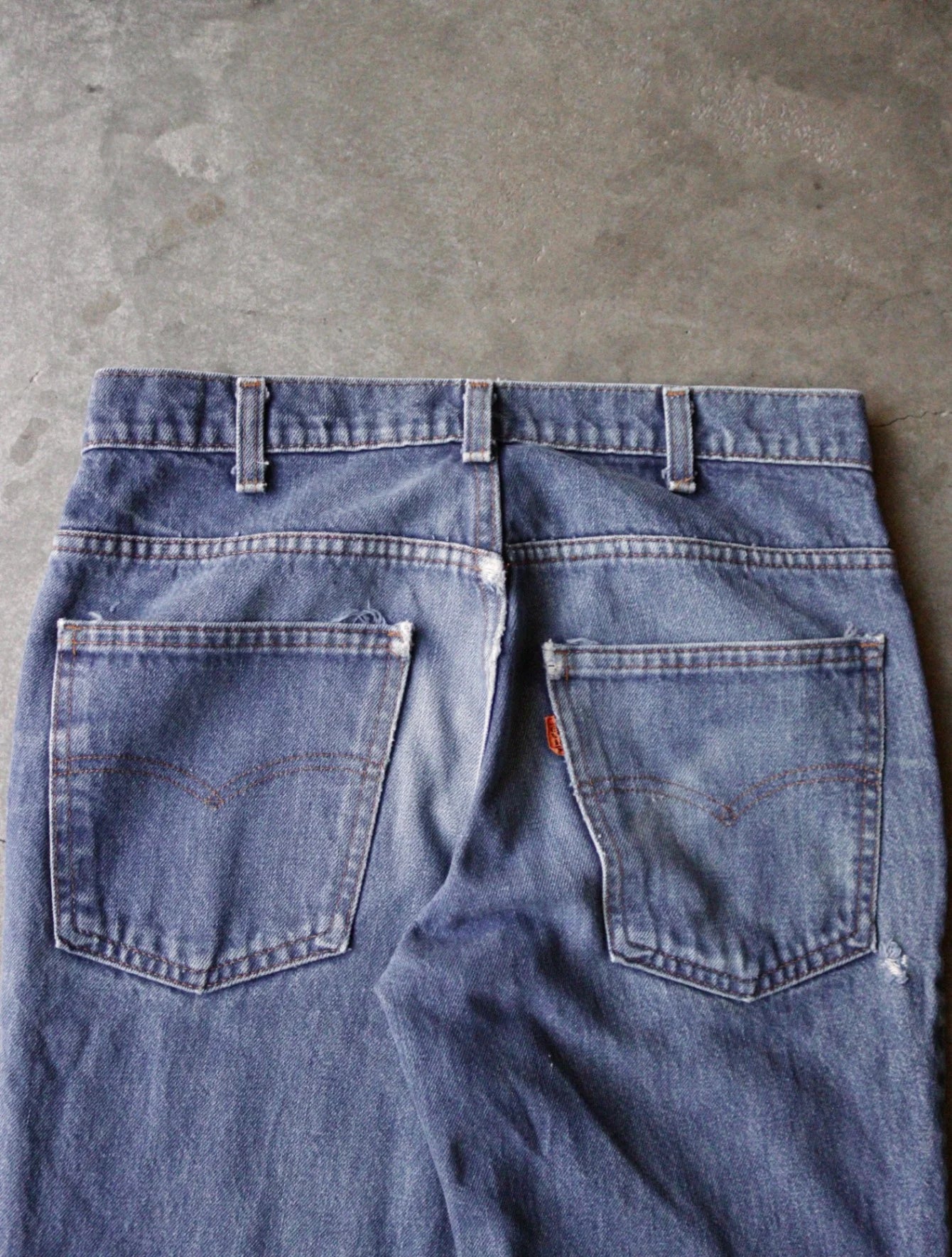 1970S LEVI'S 517 ORANGE TAB FLARED DENIM PANTS