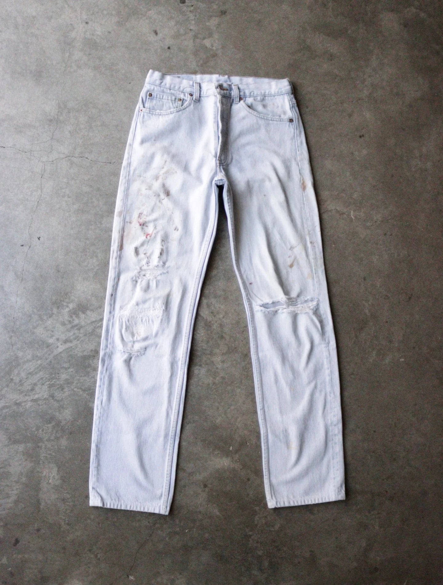 1990S LEVI'S PAINTED 501 DENIM PANTS