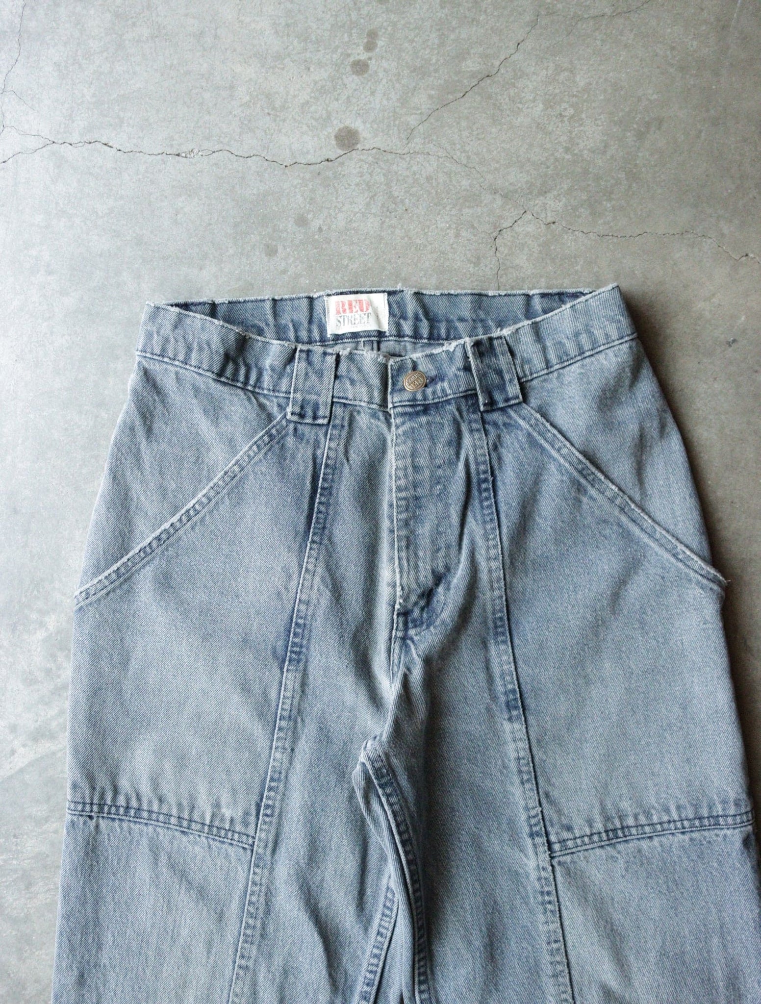 1990S RED STREET DENIM PANTS