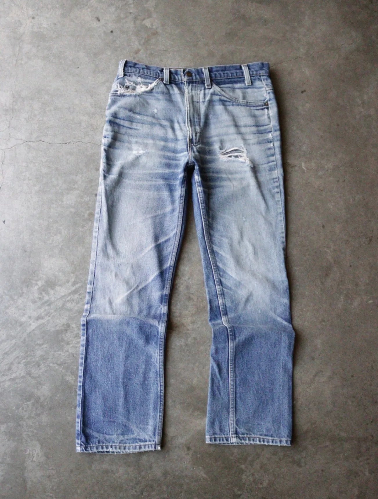 1970S ORANGE TAB 517 LEVI'S FLARED DENIM PANTS