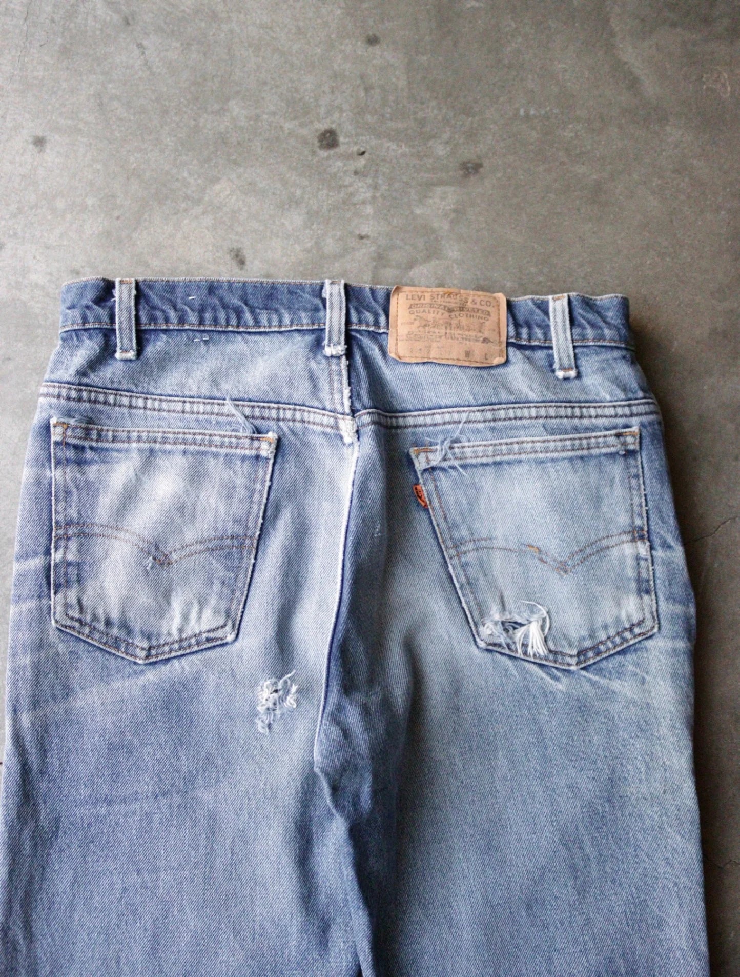 1970S ORANGE TAB 517 LEVI'S FLARED DENIM PANTS