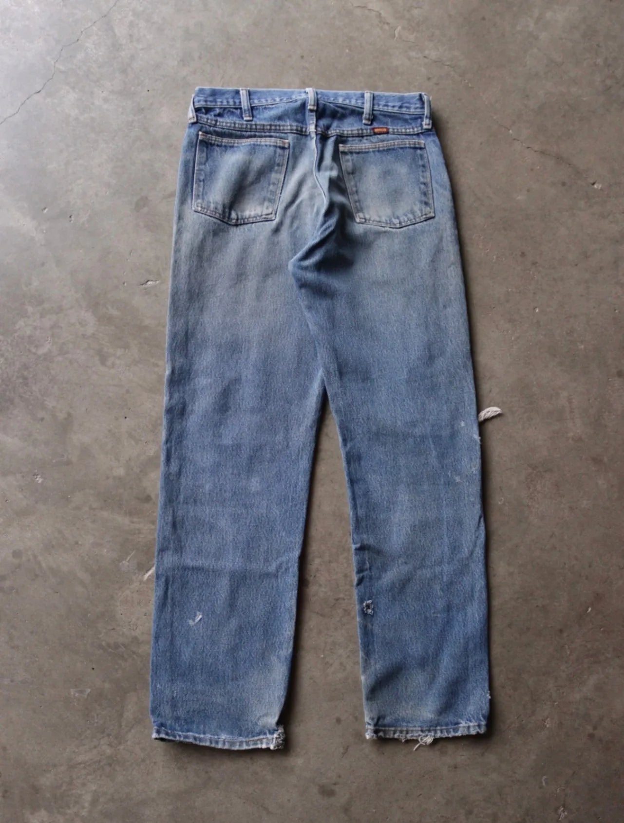 2000S DISTRESSED RUSTLER DENIM PANTS