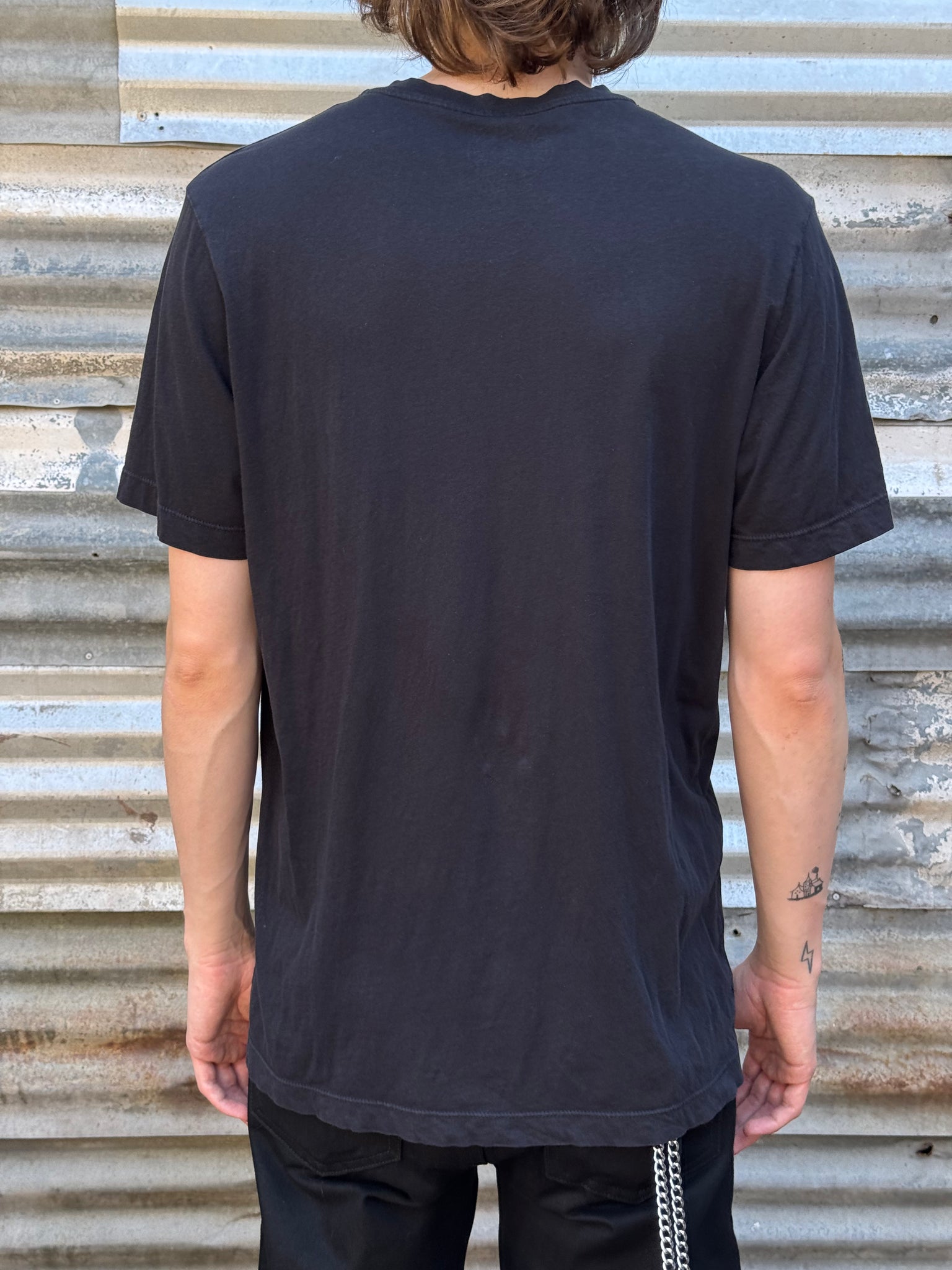 2000S FADED CHROME HEARTS V-NECK LOGO TEE