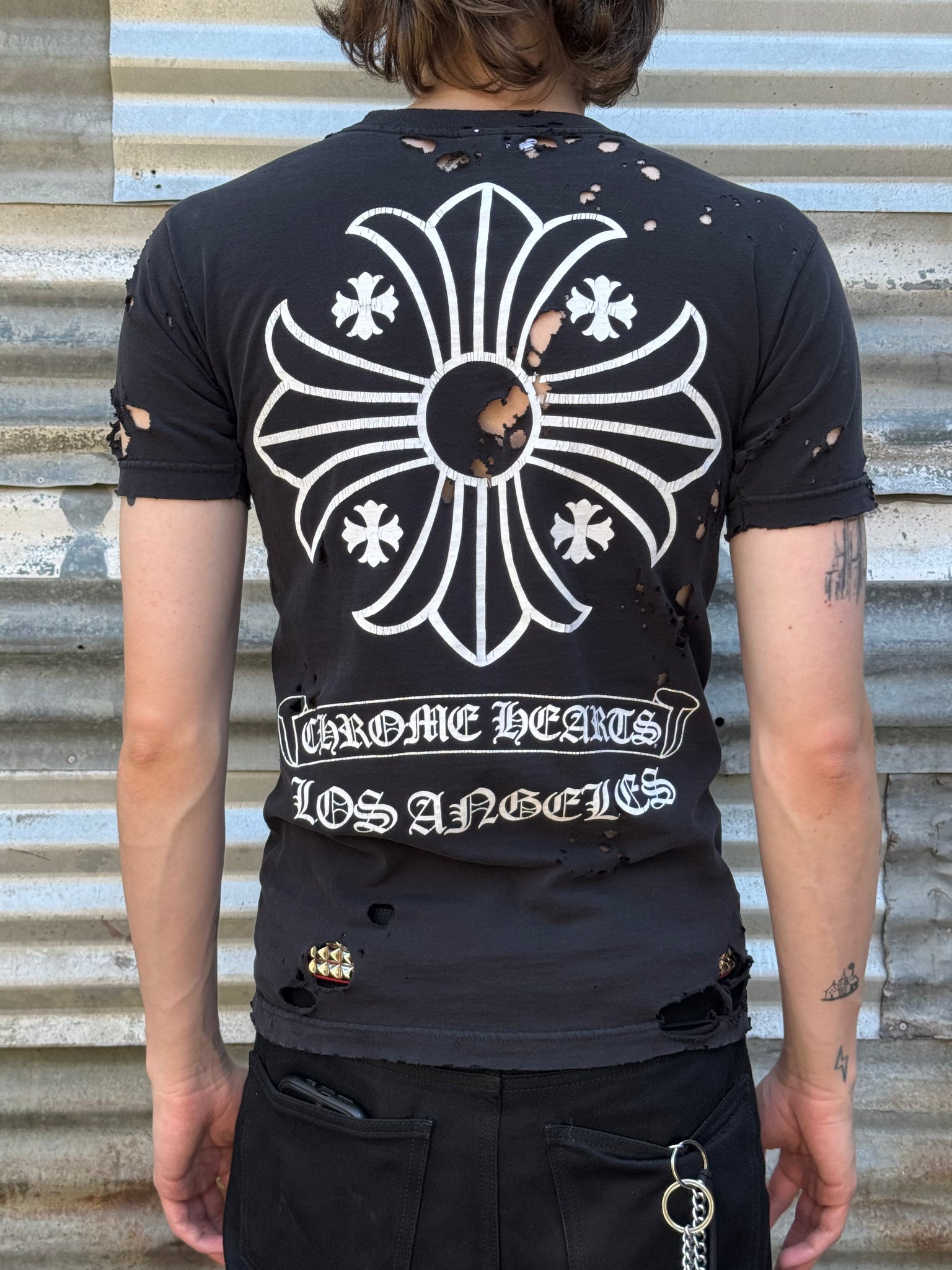 2000S CHROME HEARTS THRASHED LA TEE