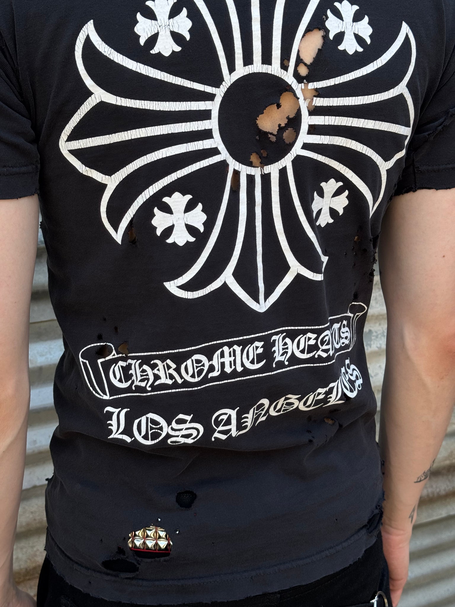 2000S CHROME HEARTS THRASHED LA TEE