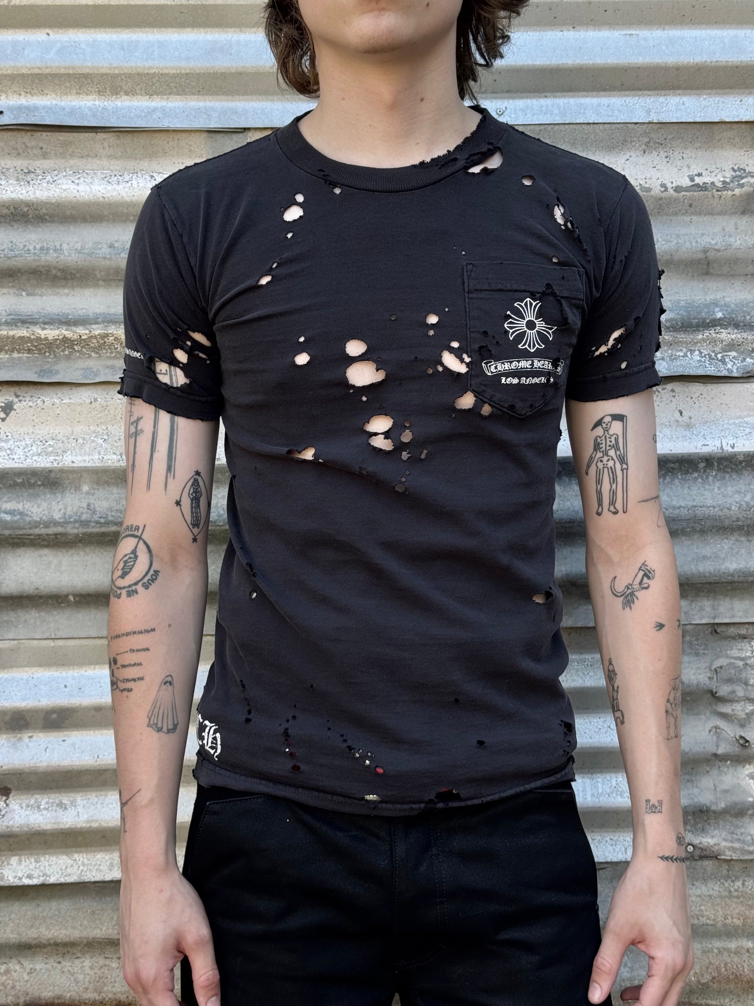 2000S CHROME HEARTS THRASHED LA TEE