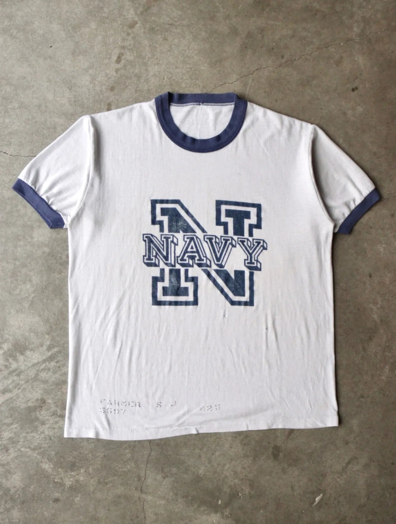 2000S NAVY RINGER TEE