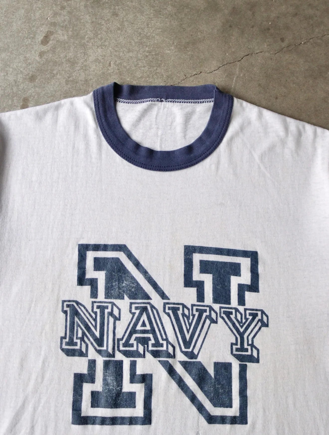 2000S NAVY RINGER TEE