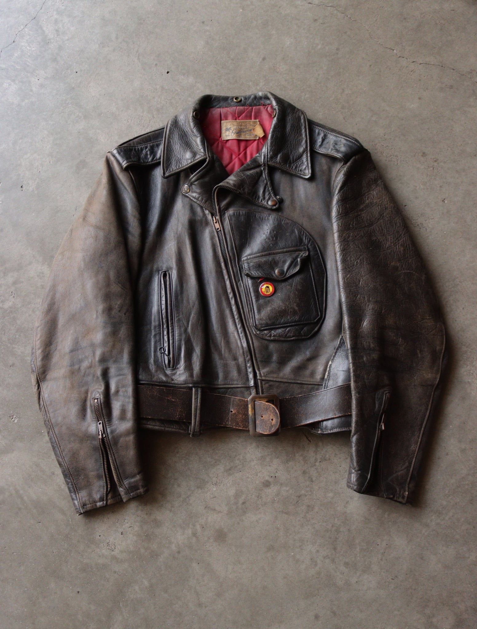 1940S HERCULES D-POCKET HORSEHIDE LEATHER JACKET