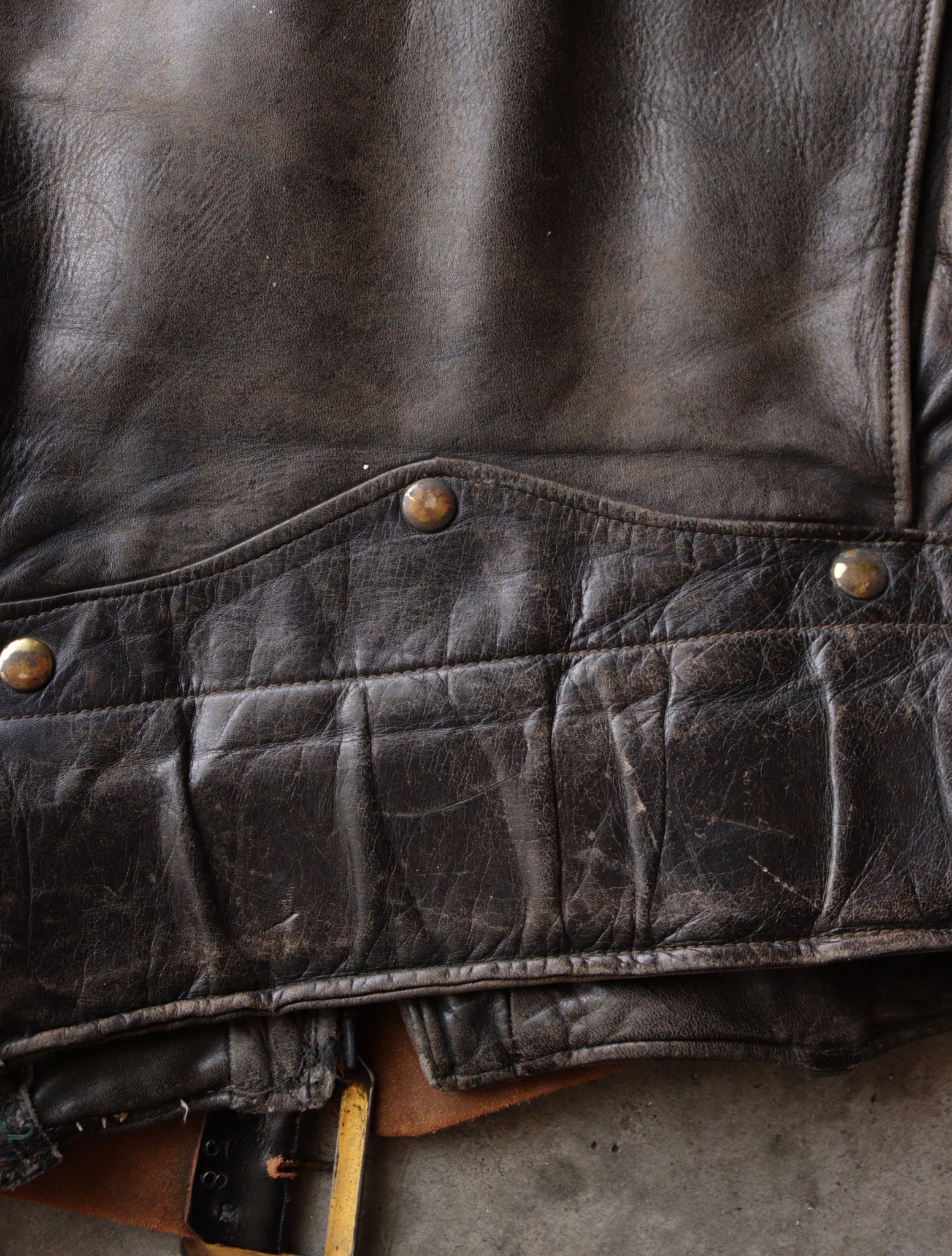 1940S HERCULES D-POCKET HORSEHIDE LEATHER JACKET