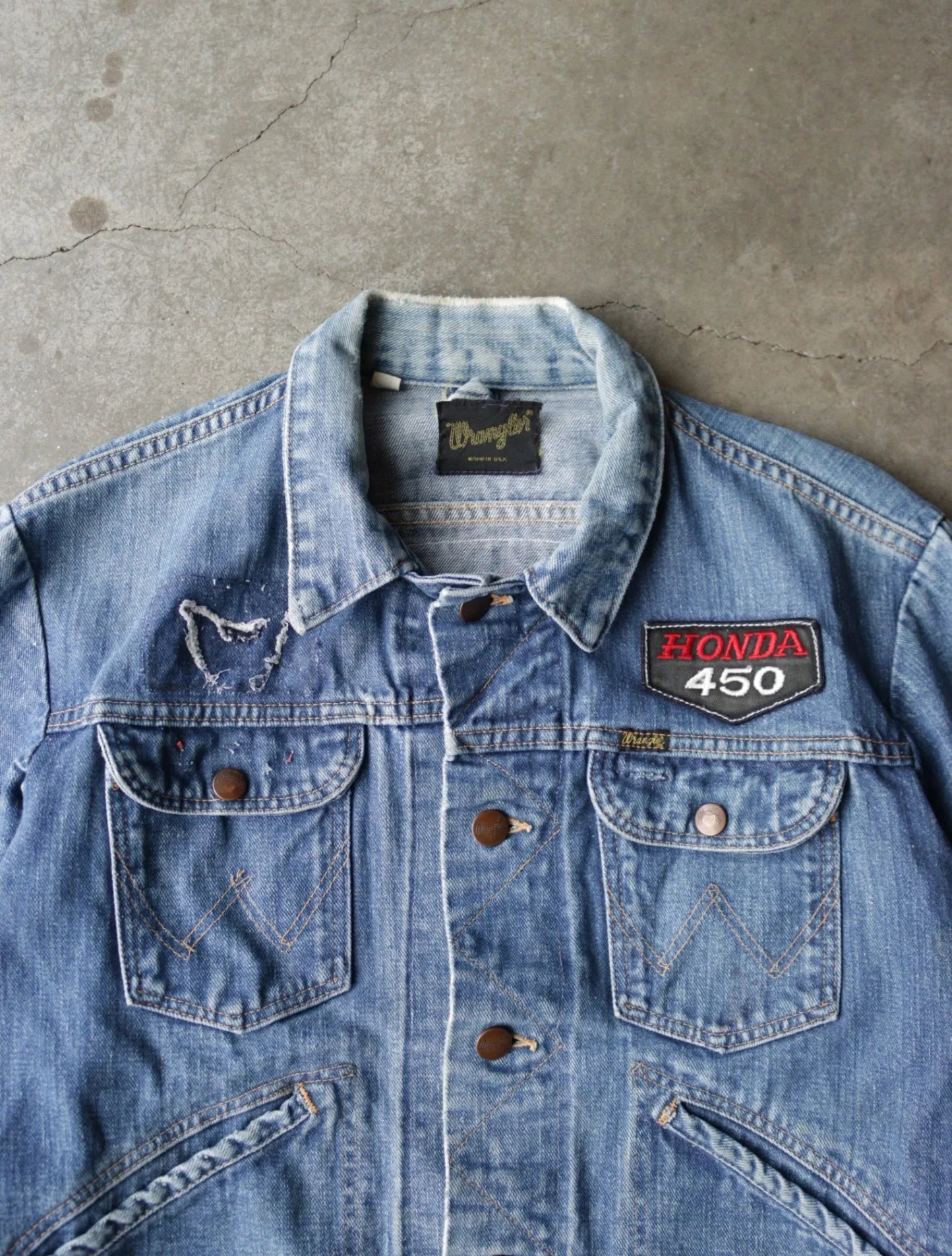 1990S WRANGLER HONDA 450 DENIM JACKET