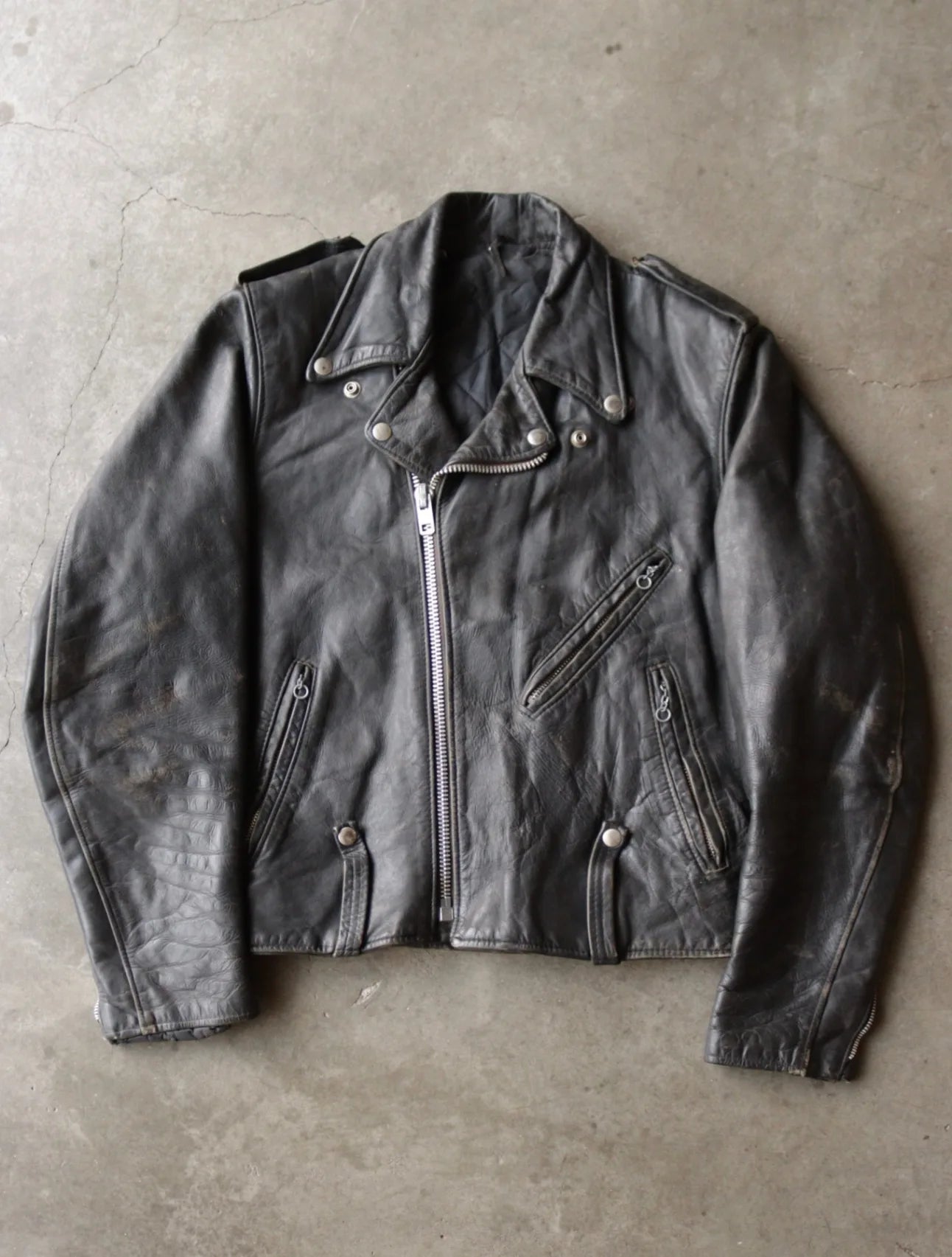 1960S LEATHER BIKER JACKET