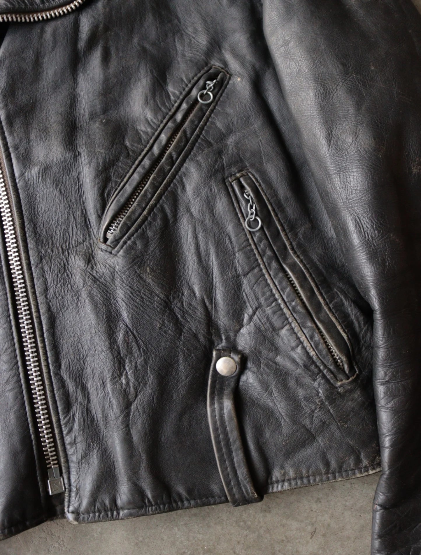 1960S LEATHER BIKER JACKET