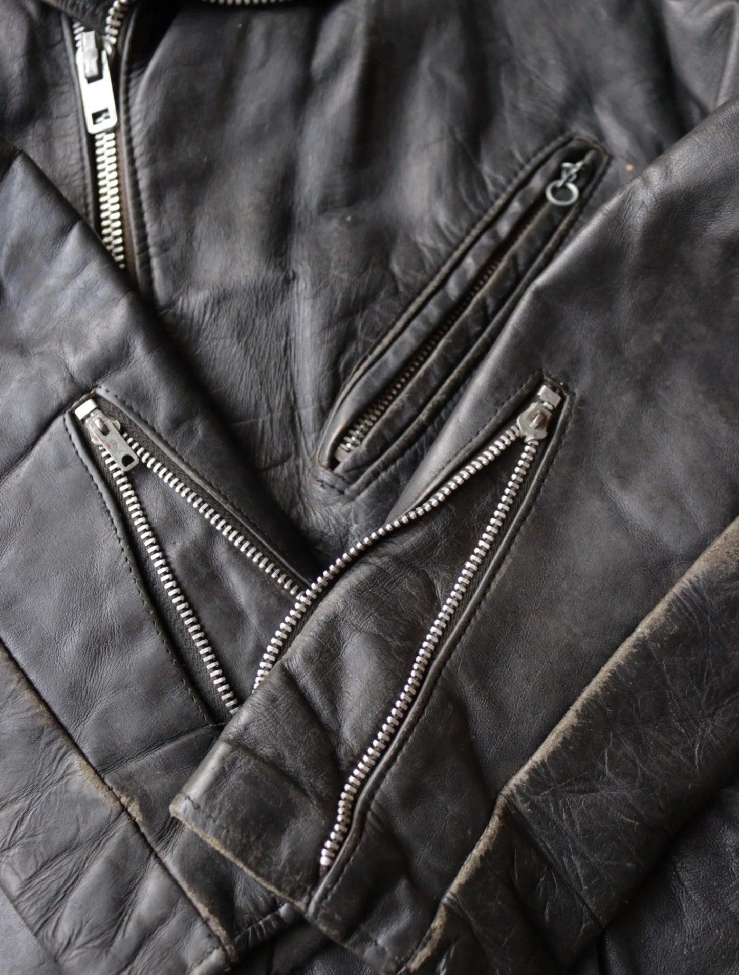 1960S LEATHER BIKER JACKET