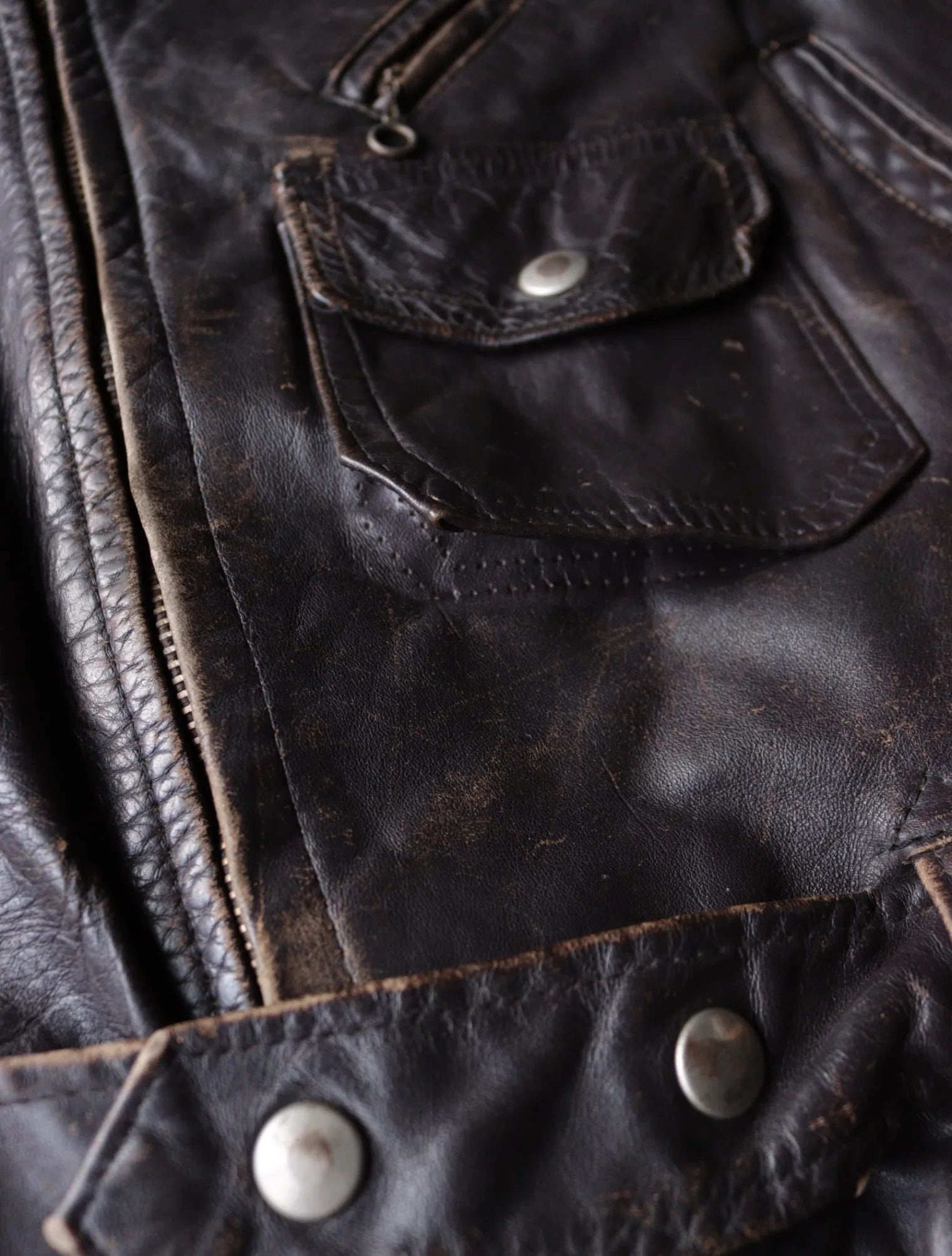 1960S LEATHER BIKER JACKET