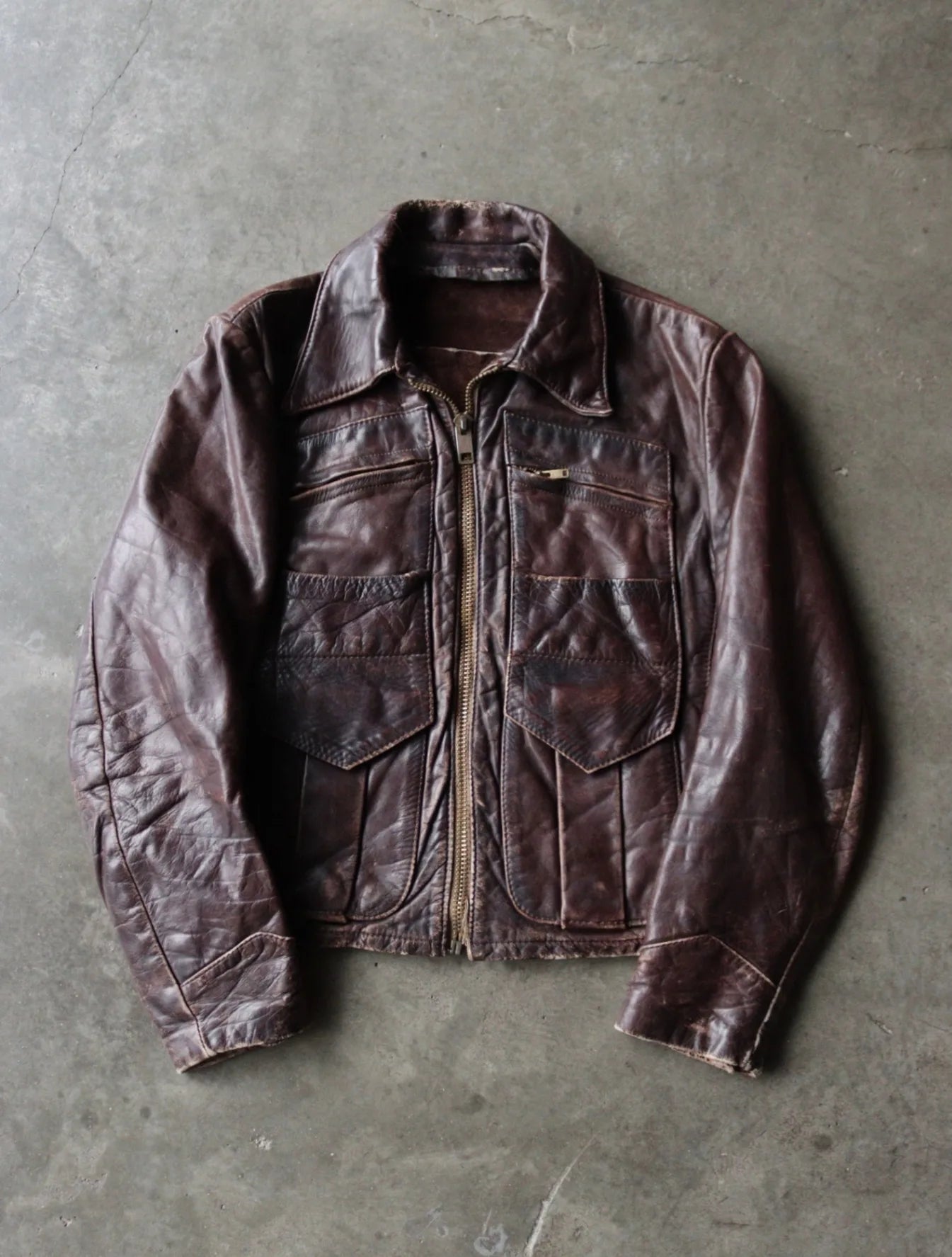 1980S BROWN LEATHER JACKET