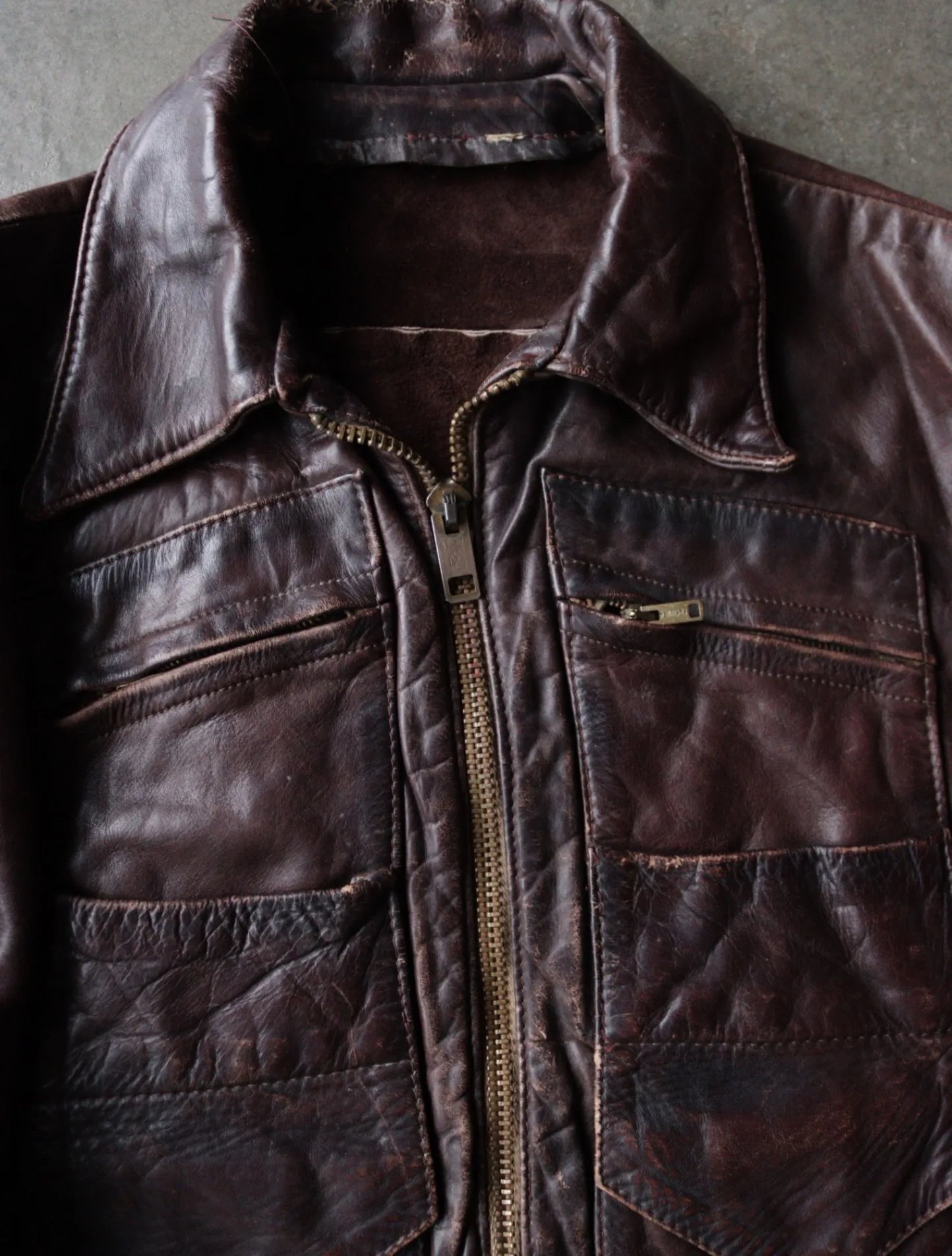 1980S BROWN LEATHER JACKET